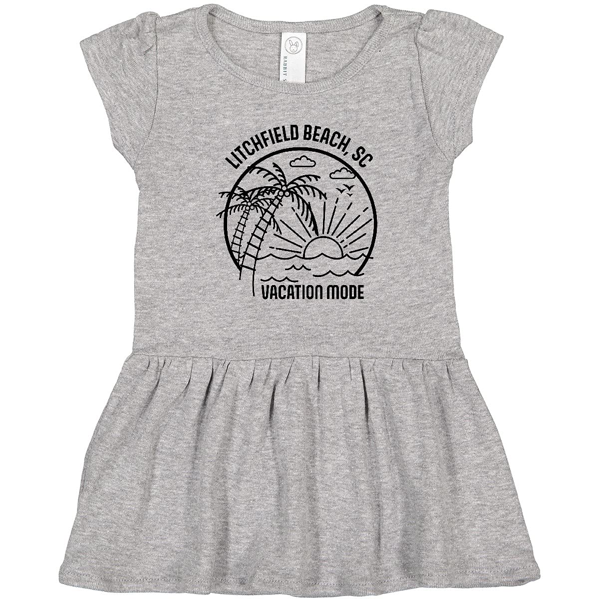 Inktastic Summer Vacation Mode Litchfield Beach South Carolina Toddler Dress - Cute Casual Outfit for Girls, Beach Party, Family Travel & Photo Shoots