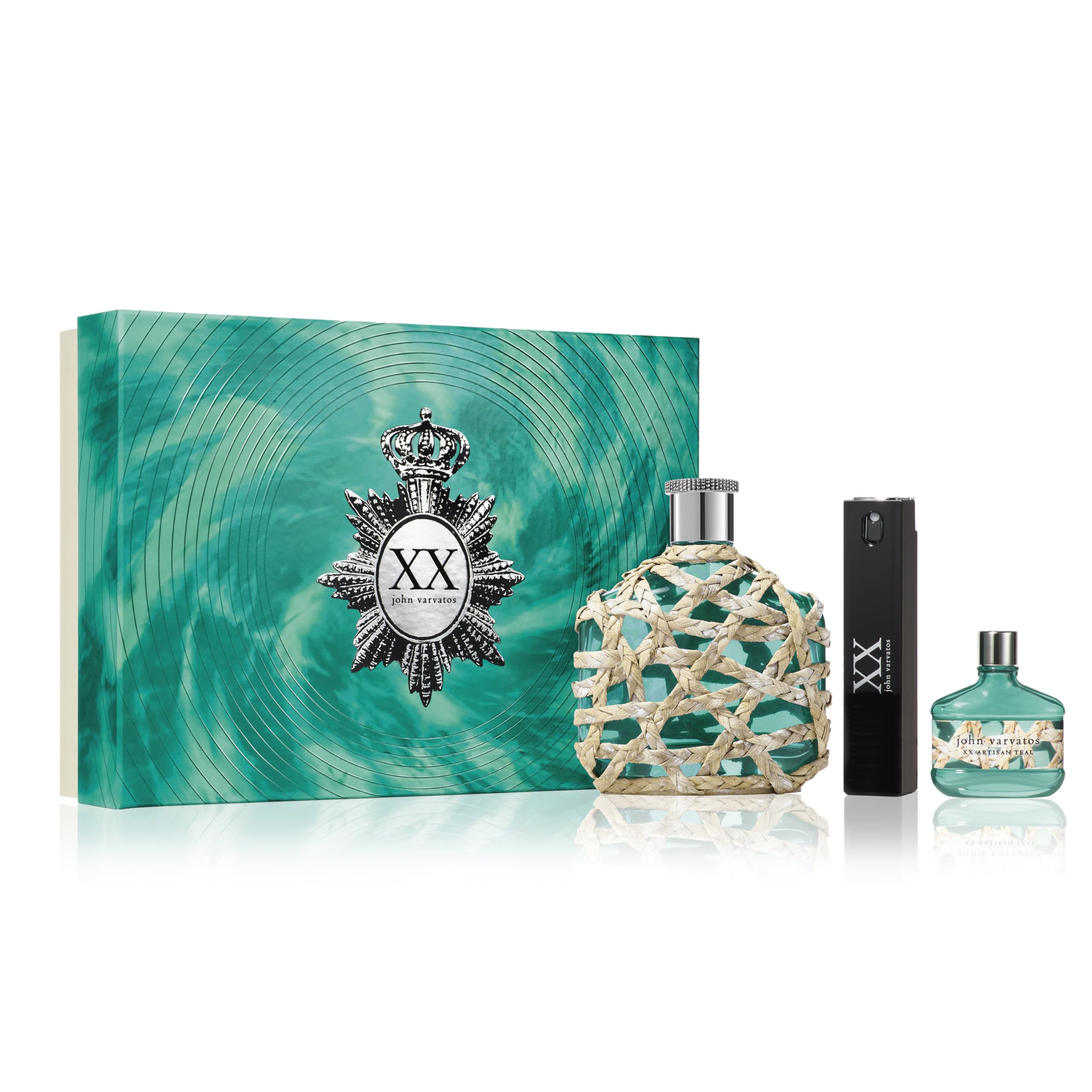 John Varvatos XX Artisan Teal Eau de Toilette for Men - Fresh Aquatic Cologne with Rosemary, Mineral Driftwood & Baie Rose Notes - Perfect for Daily Wear, Date Nights & Office Use