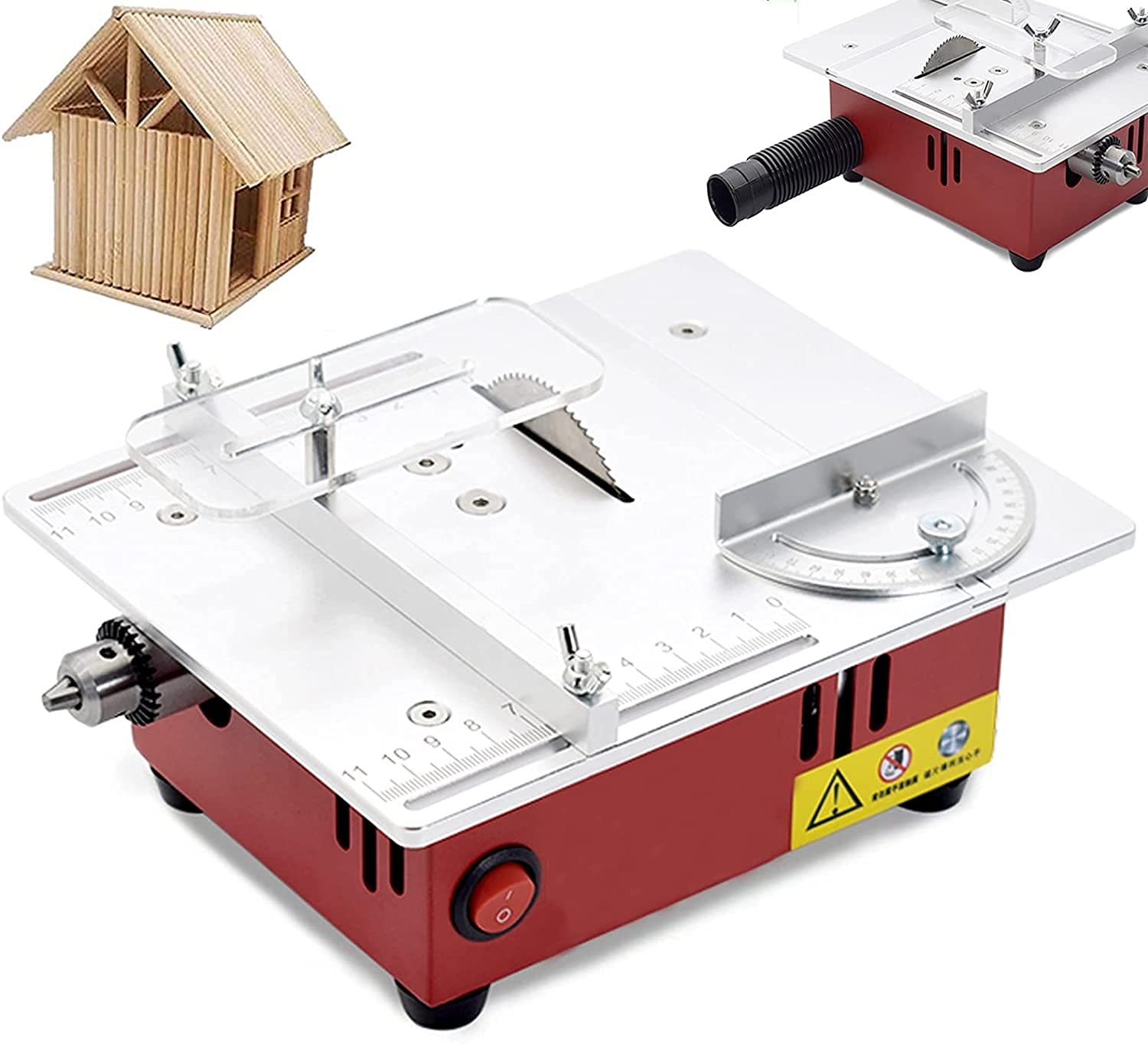 DIY Mini Bench Saw - Multi-Angle Cutting Machine with Blade Lifting Function | Small Electric Table Saw for PCB, Plastic & Metal Crafting | Perfect for Hobbyists, Woodworking & Model Making Projects