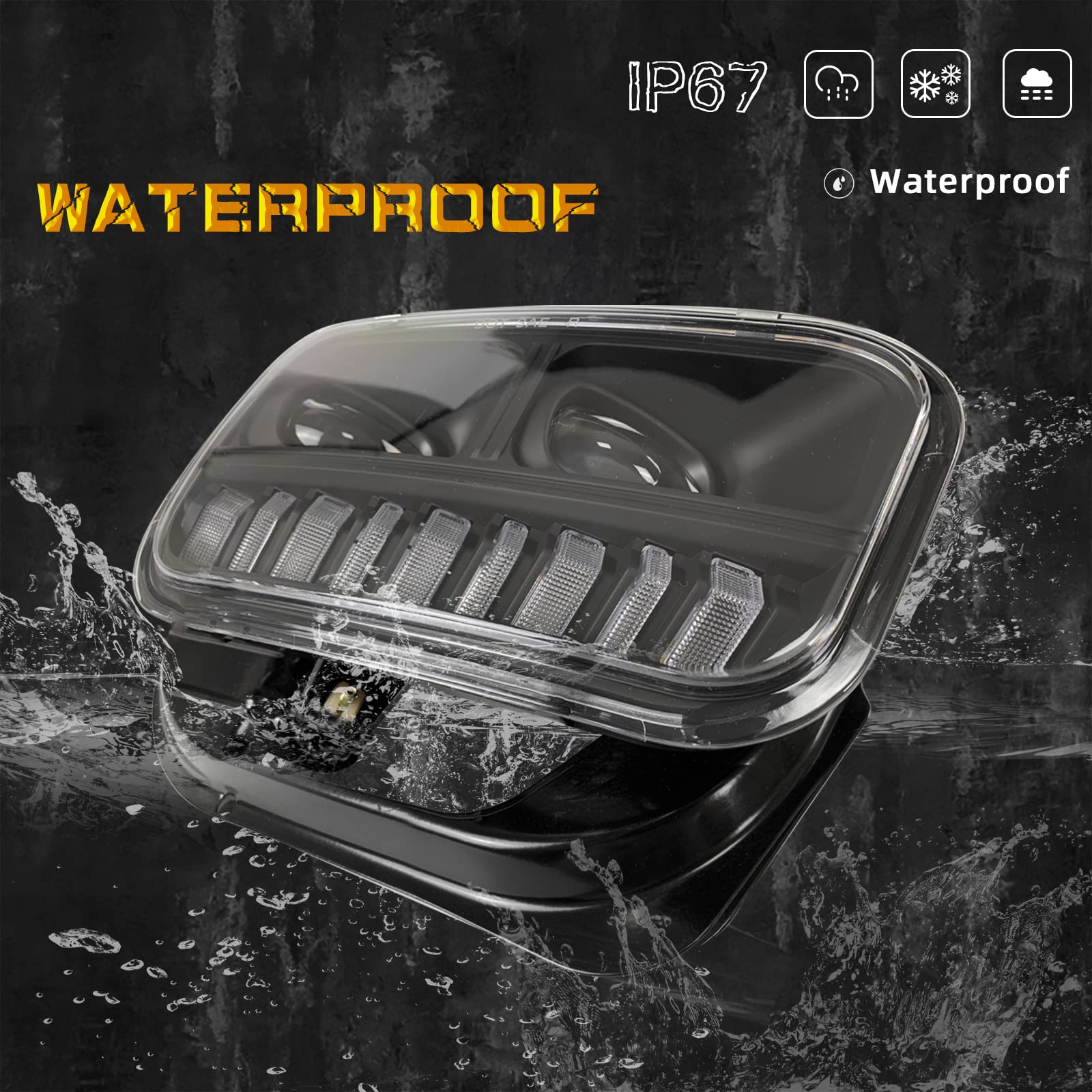 LED Fog Lights with DRL for 2009-2014 Dodge Ram 1500/2500/3500 - 1 Pair Front Bumper Driving Light Assemblies - Perfect for Night Driving & Off-Road Adventures