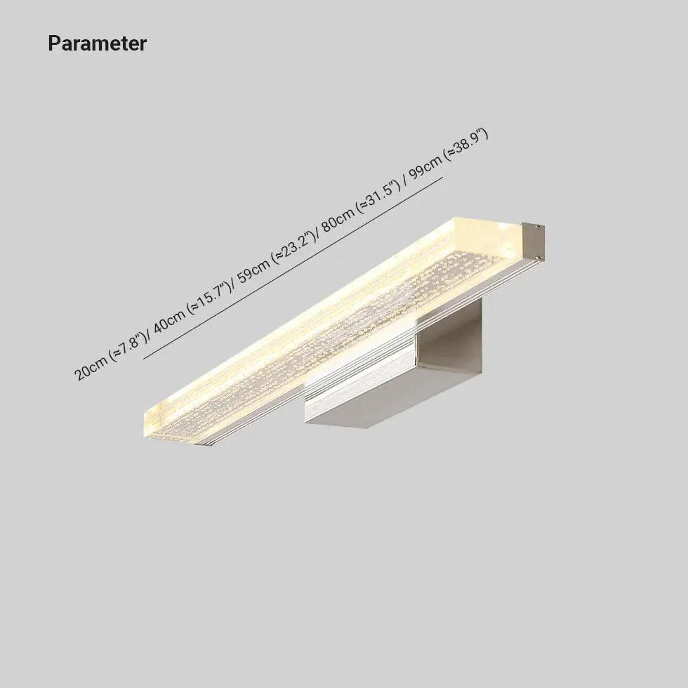 Silver LED Bathroom Mirror Light Strip - Waterproof Vanity Mirror Lighting for Makeup, Shaving & Grooming