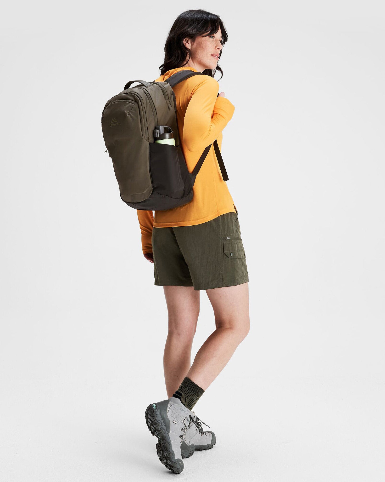 Axon Everyday Backpack 25L Dark Moss - Lightweight Durable Laptop Backpack for Work, School & Travel - Water-Resistant Commuter Bag with USB Charging Port