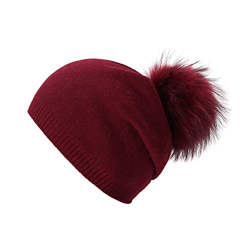 Luxury Cashmere Knit Wool Beanie for Men & Women - Soft Winter Warm Hat for Cold Weather - Perfect for Skiing, Hiking, and Outdoor Activities