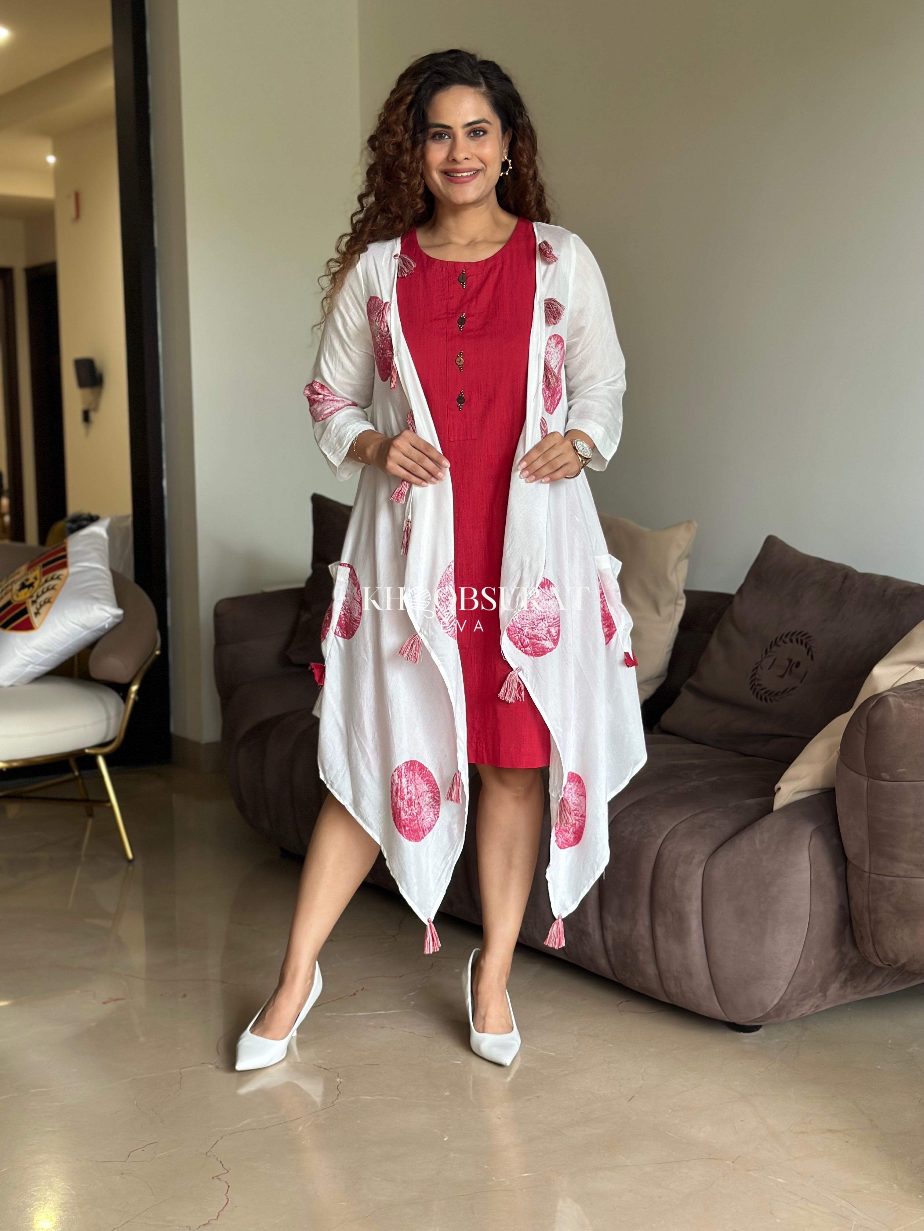 Stylish Red Jacket Dress for Women - Trendy Outerwear & Casual Wear - Perfect for Office, Date Night & Fall Fashion