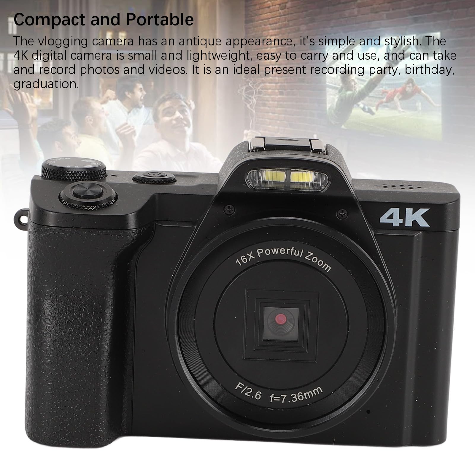 4K HD 48MP Digital Camera with 3.5