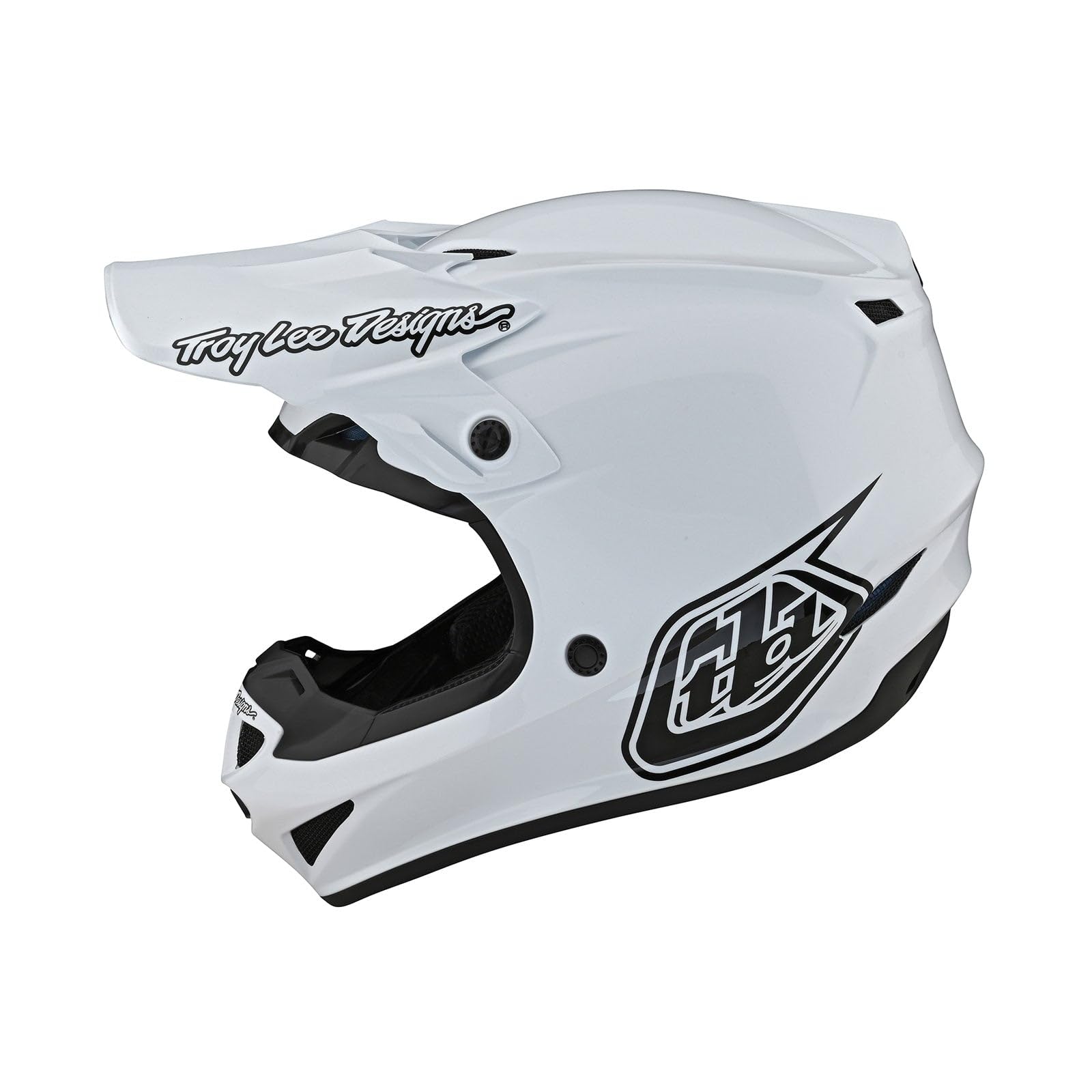 Troy Lee Designs SE4 Motocross MX Helmet - Lightweight Polyacrylite Shell, Mono White (Large) - Perfect for Off-Road Racing & Trail Riding