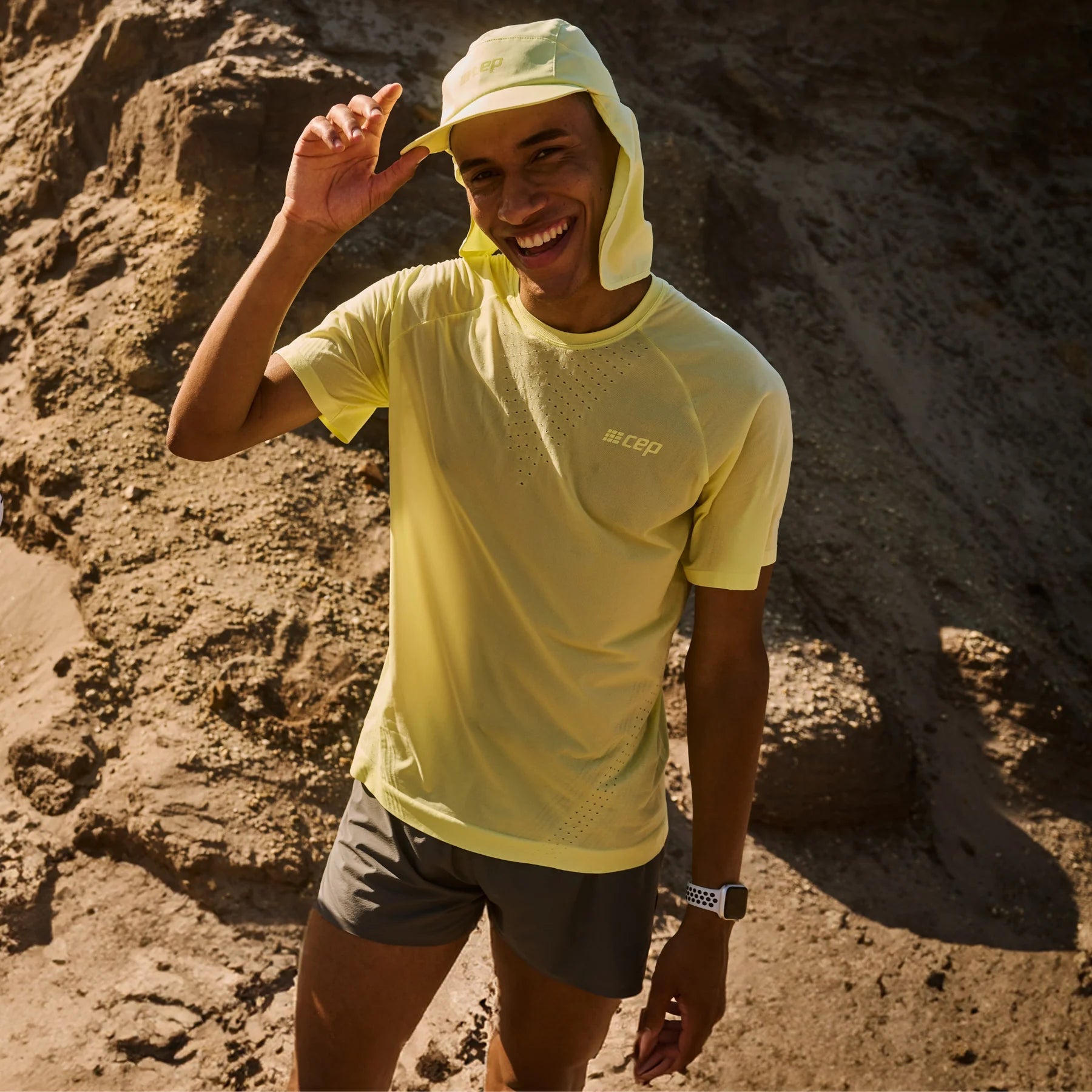 CEP Unisex Ultralight Running Cap - Breathable Sun Hat for Men & Women - Lime Green - Perfect for Jogging, Hiking & Outdoor Activities