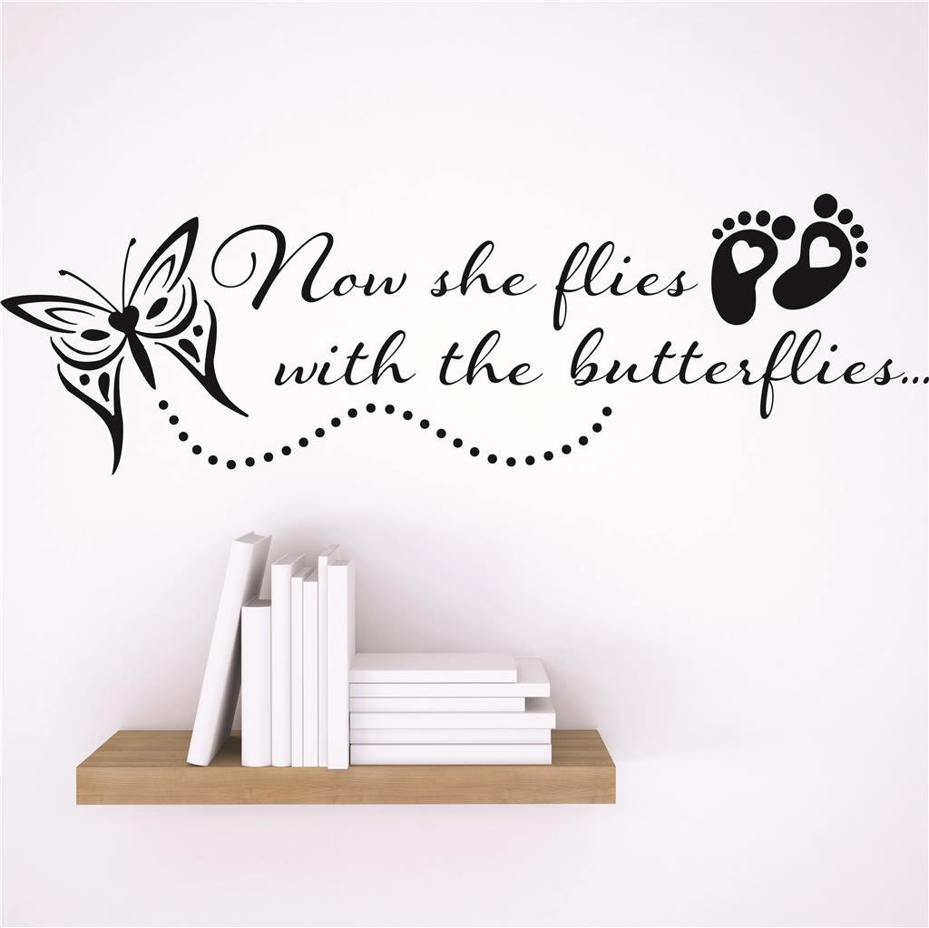 DIY Removable Butterfly Wall Decals for Home Decor - 7x32 Inch Bedroom Stickers - Perfect for Girls' Room, Nursery & Living Room Wall Art