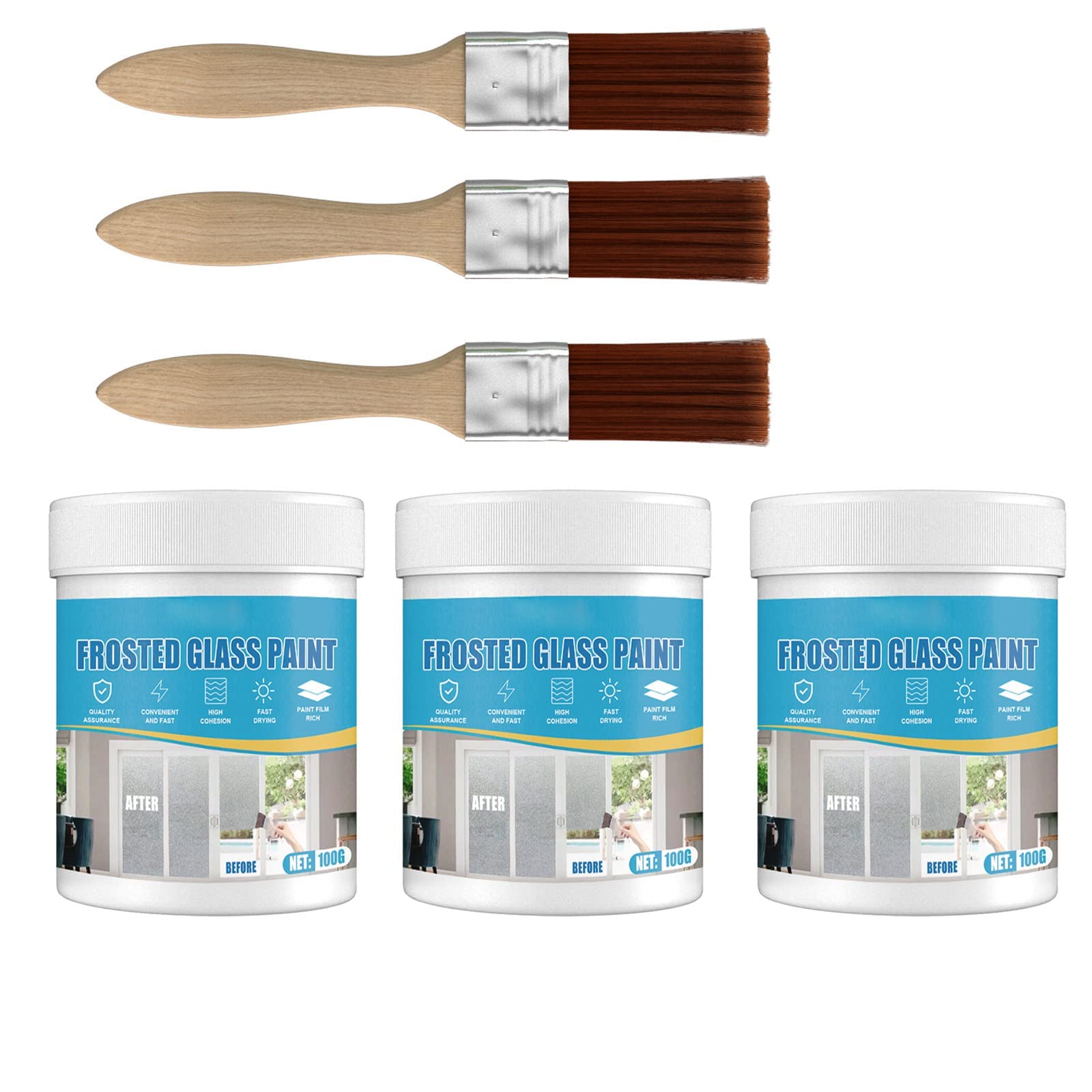 FY666 Matte Frosted Glass Spray Paint - Waterproof & UV Resistant Window Film Alternative for Privacy, DIY Home Decor & Office Glass Door Covering