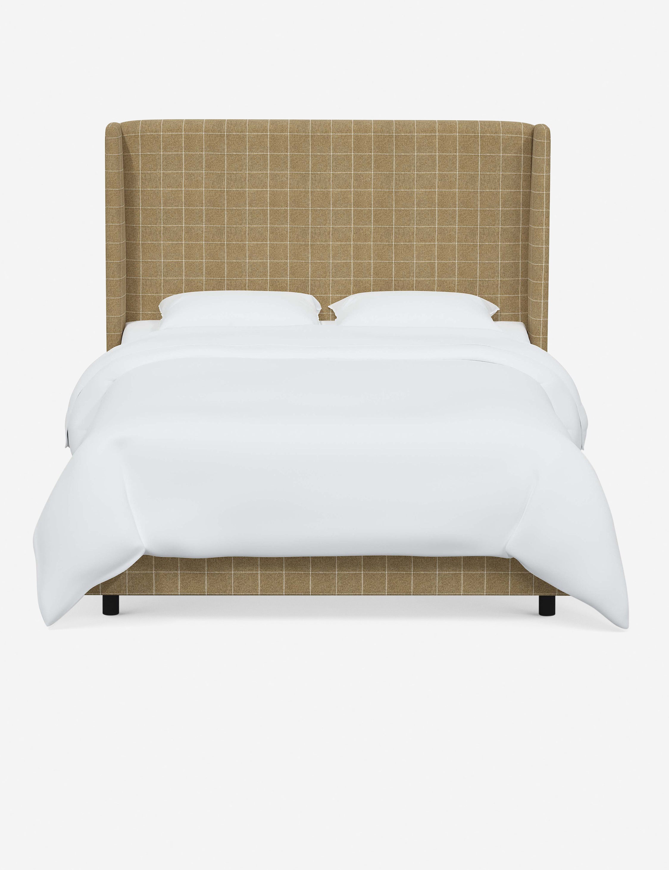 Adara Queen Size Bed Frame with Upholstered Headboard - Modern Platform Bed for Bedroom, Living Room & Guest Room