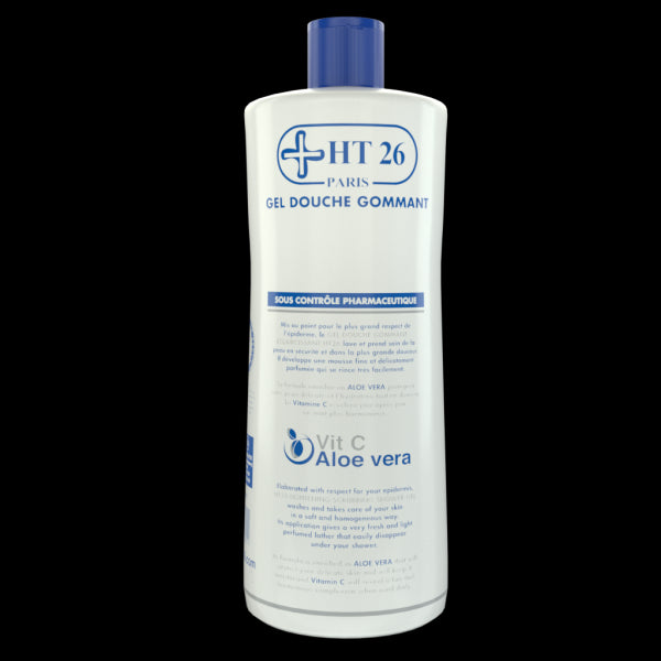 HT26 PARIS Aloe Vera Exfoliating & Brightening Shower Gel 1000ml - Gentle Cleansing for Smooth, Glowing Skin - Perfect for Daily Use & Sensitive Skin Care