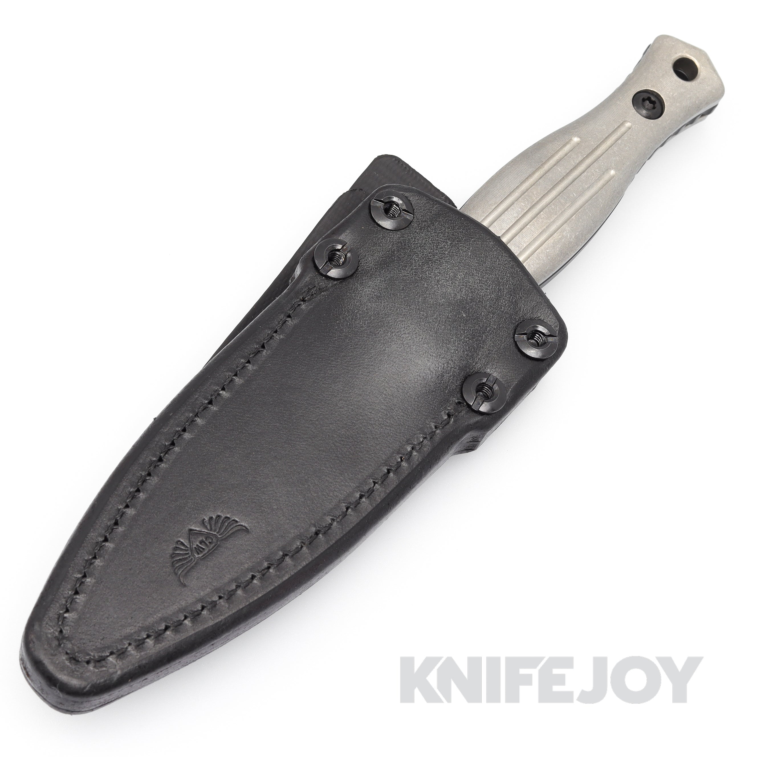 Les George Knives Galvo Dagger - 3V Steel Titanium Fuller with Black Cerakote Coating - Tactical Folding Knife for Outdoor Survival, Camping & EDC