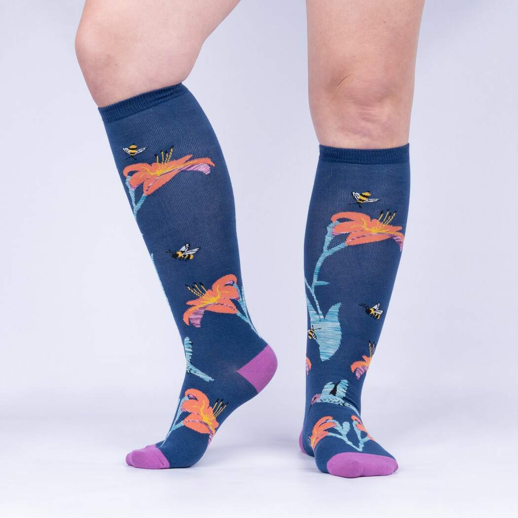 Fun Hummingbird Knee High Socks for Women - Colorful Novelty Crew Socks - Perfect for Costumes, Gifts & Everyday Wear