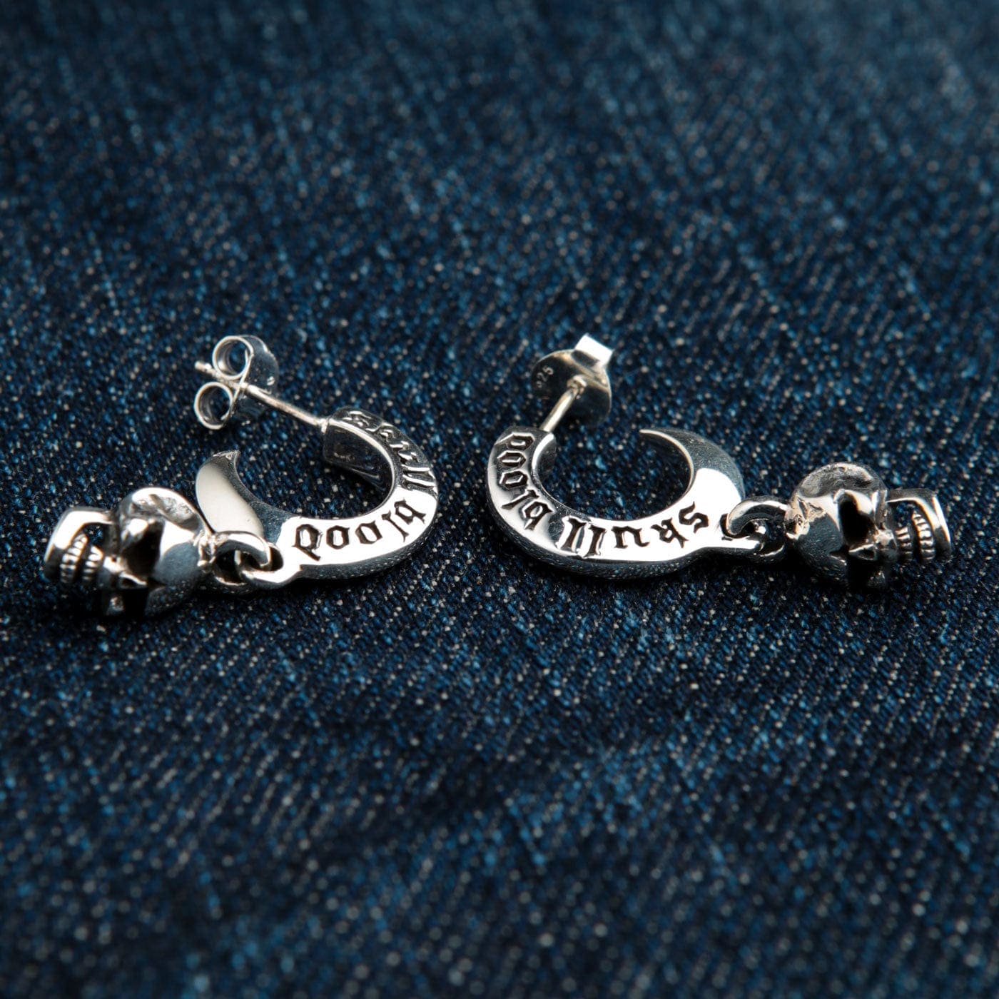 Mad Dangle Skull Sterling Silver Men's Gothic Punk Earrings for Parties & Concerts | 925 Silver Jewelry for Men's Fashion Accessories