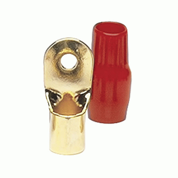 Raptor R038RT 1/0 AWG Gold Plated Ring Terminals - 3/8