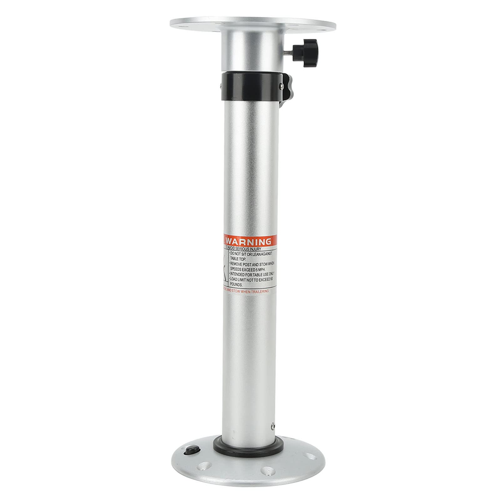 Adjustable RV Table Leg - Aluminum Alloy Height Adjustable Table Base (490MM-745MM) for Camping, Folding Pedestal Mount Stand with Sturdy Foot - Perfect for RV, Camper, and Home Office Use