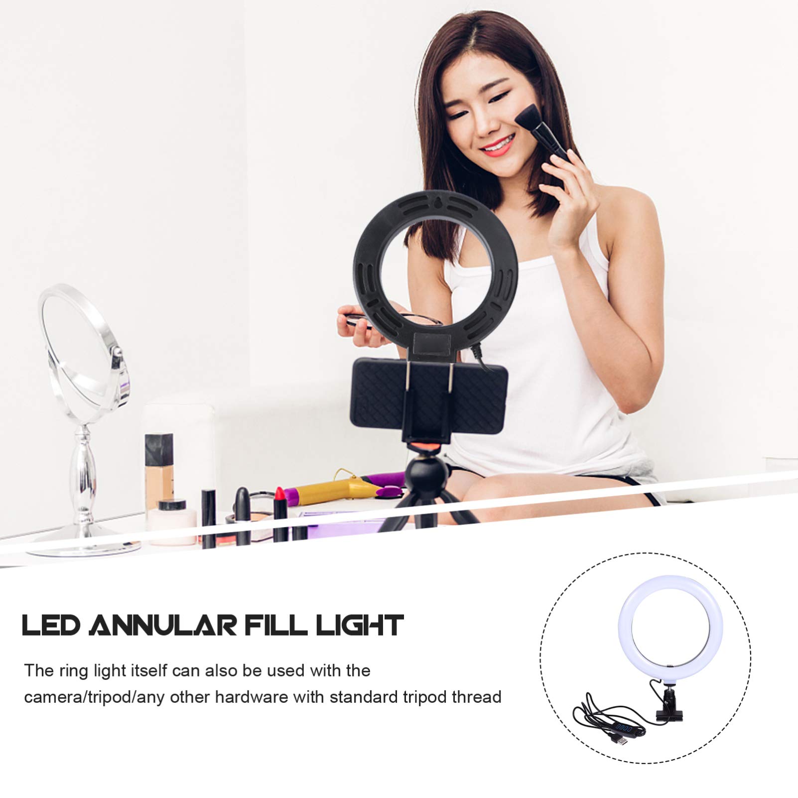Jojofuny Selfie Ring Light with Clip - 10
