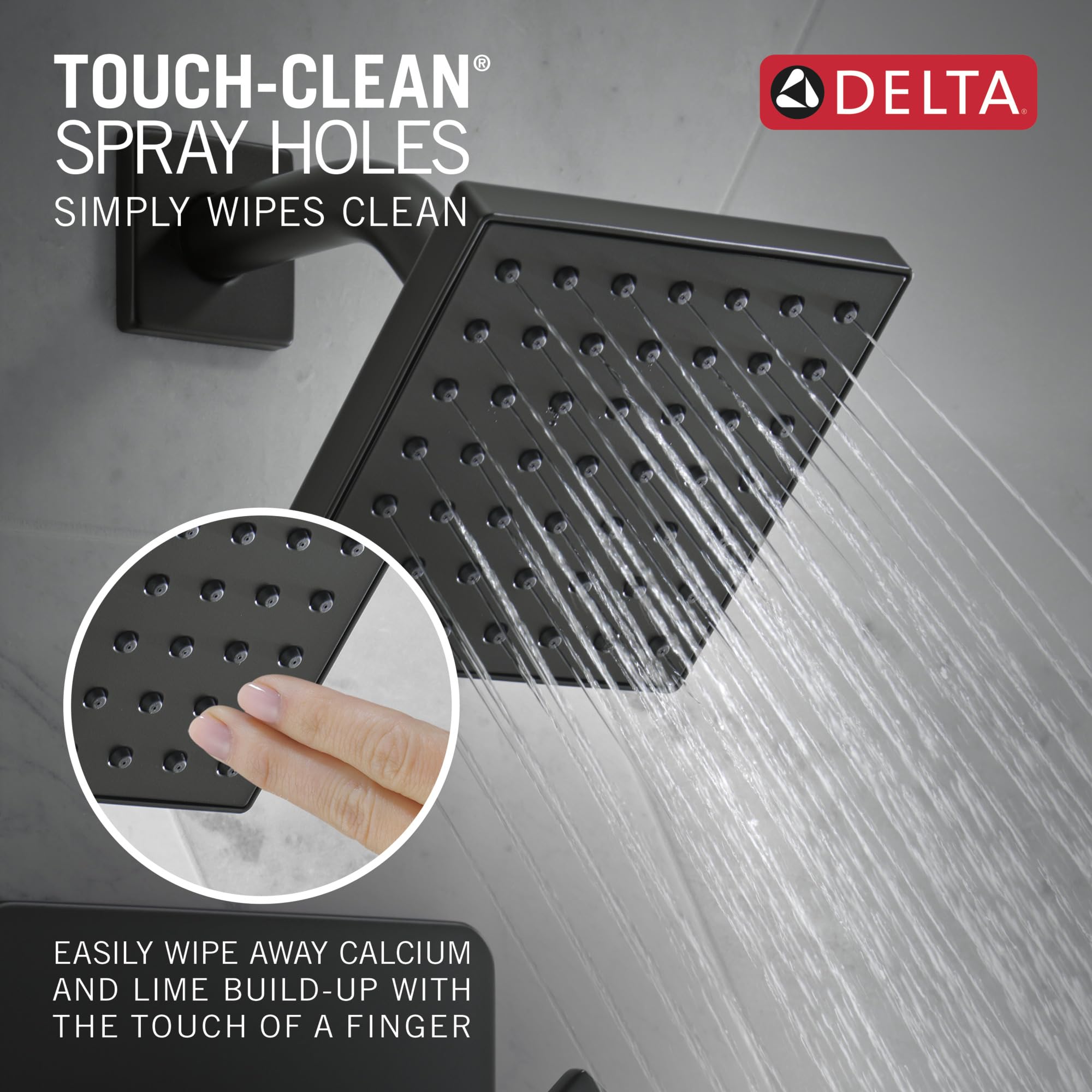 Delta Faucet Velum 14 Series Single-Function Matte Black Shower Faucet Set with Handle & Trim Kit (T14437-BL) - Perfect for Modern Bathroom Renovations & Tub/Shower Upgrades (Valve Not Included)