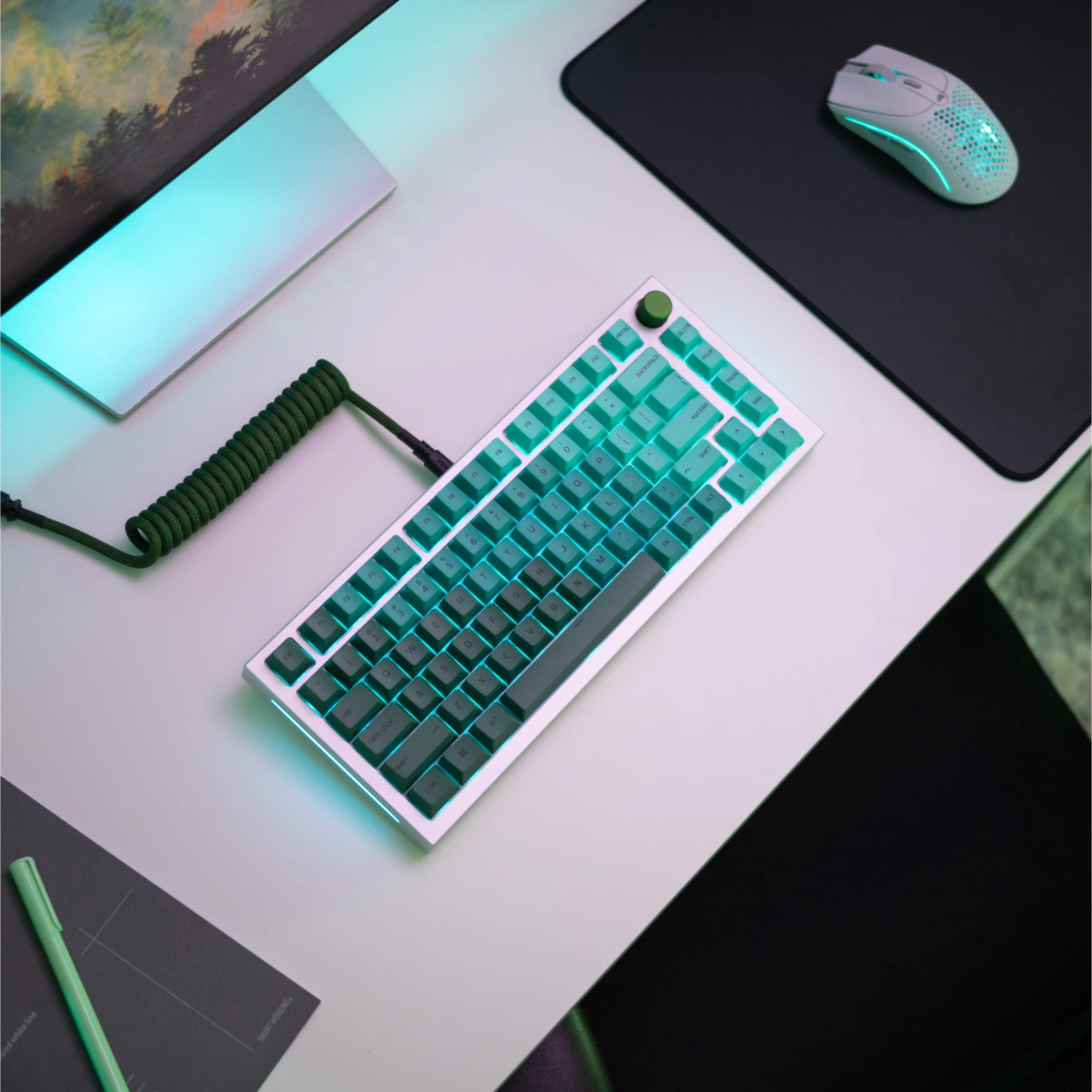 GPBT Rain Forest V1 Dye Sublimated Keycaps - Custom Mechanical Keyboard Keycaps for Gaming & Typing - Perfect for PC, Mac, and Laptop Keyboards