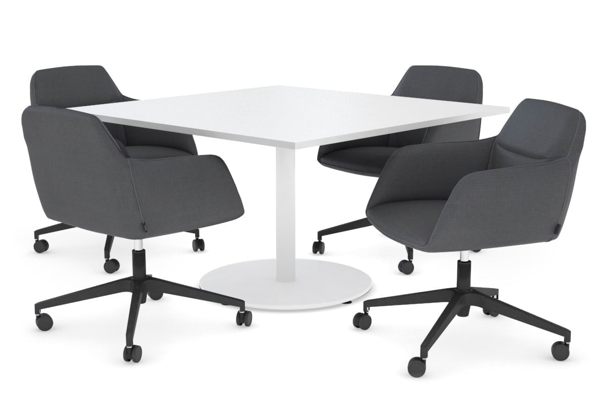 Premium Sapphire Disc Base Rectangle Conference Table - Elegant Boardroom Furniture for Professional Office Meetings & Executive Workspaces