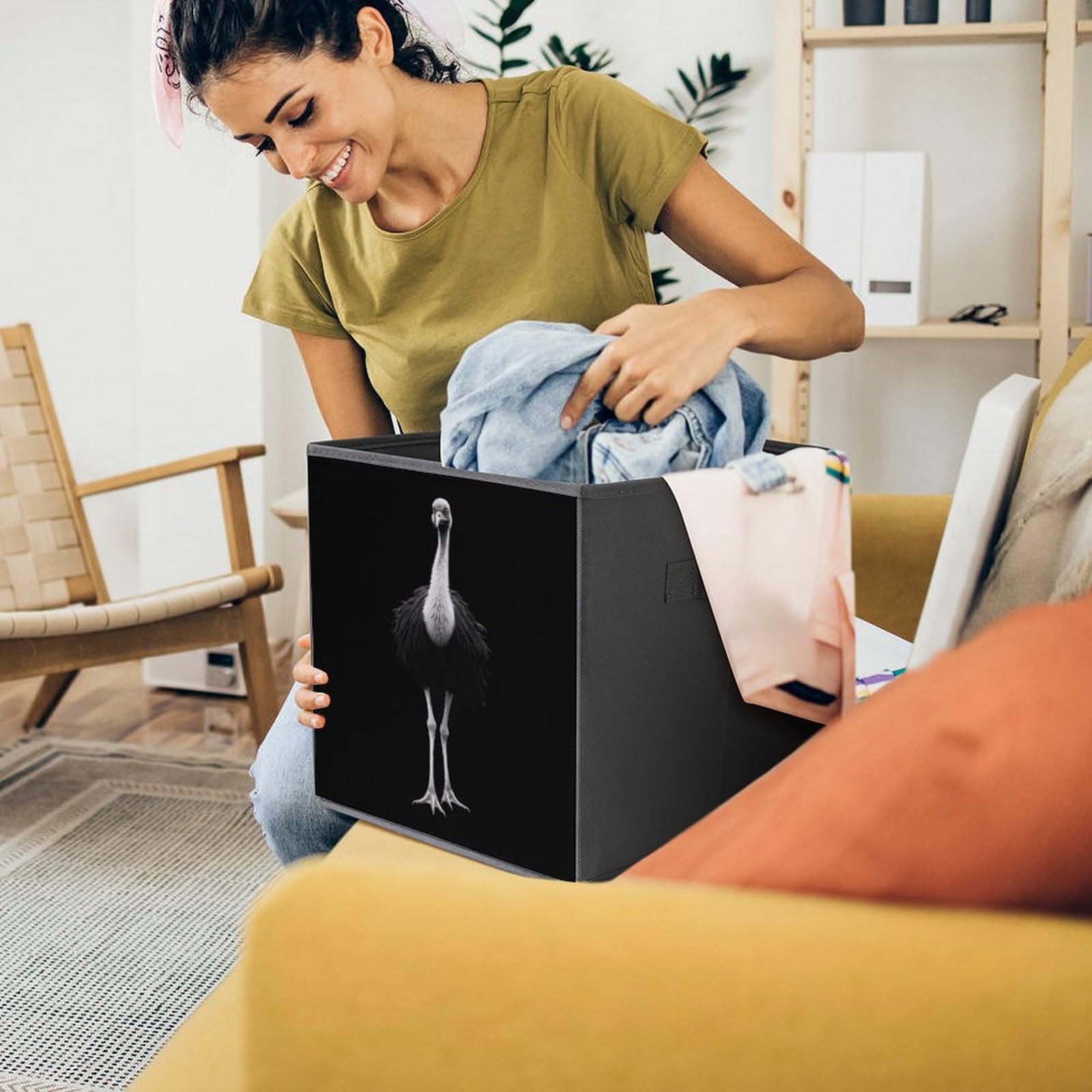 Foldable Storage Cubes Organizers - Square Storage Bins with Handles for Home, Office & Closet Organization (1 Pack) - Perfect for Toys, Books, Blankets & Seasonal Items