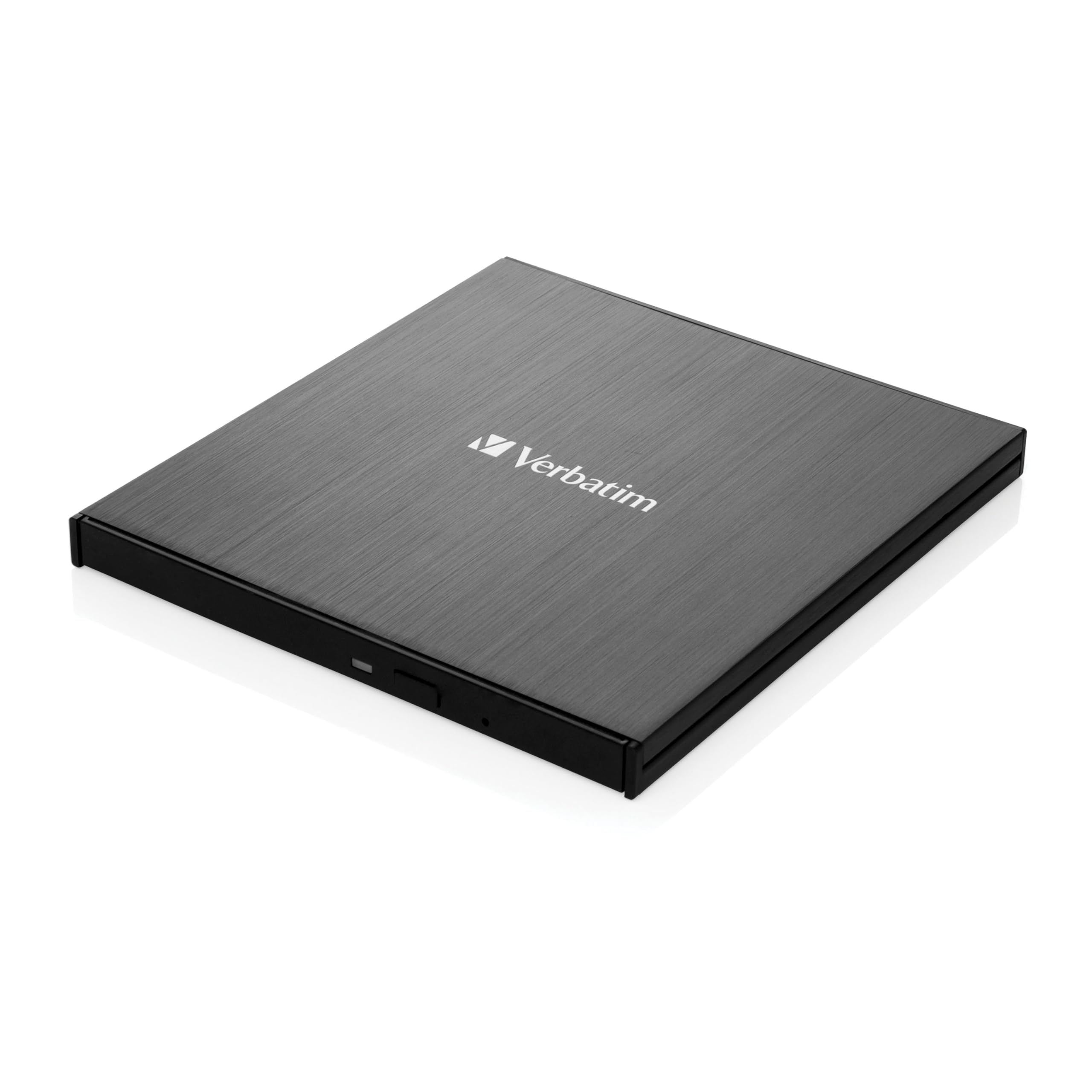 Verbatim Slimline External Blu-ray Writer & Reader - USB 3.2 Gen 1 with USB-C Connection - Ultra HD 4K Playback - Compact Design for Laptops & Desktop PCs - Perfect for Home Theater & Media Backup