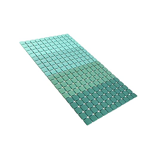 Non-Slip Bath Mat for Shower & Bathtub - Washable Anti-Skid Safety Floor Mat for Kids & Elderly - Gradient Green Shower Stall Carpet - Perfect for Bathroom Safety & Comfort