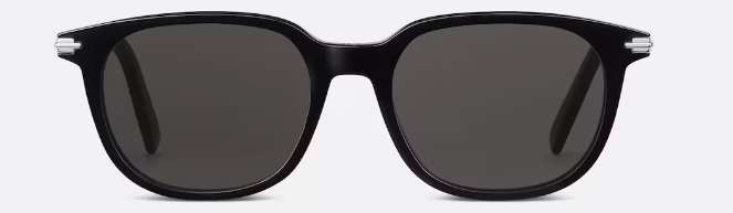 Christian Dior Men's Round Sunglasses SI 10A0 - Black/Grey Frame for Fashion & UV Protection | Perfect for Outdoor Activities, Driving & Summer Style