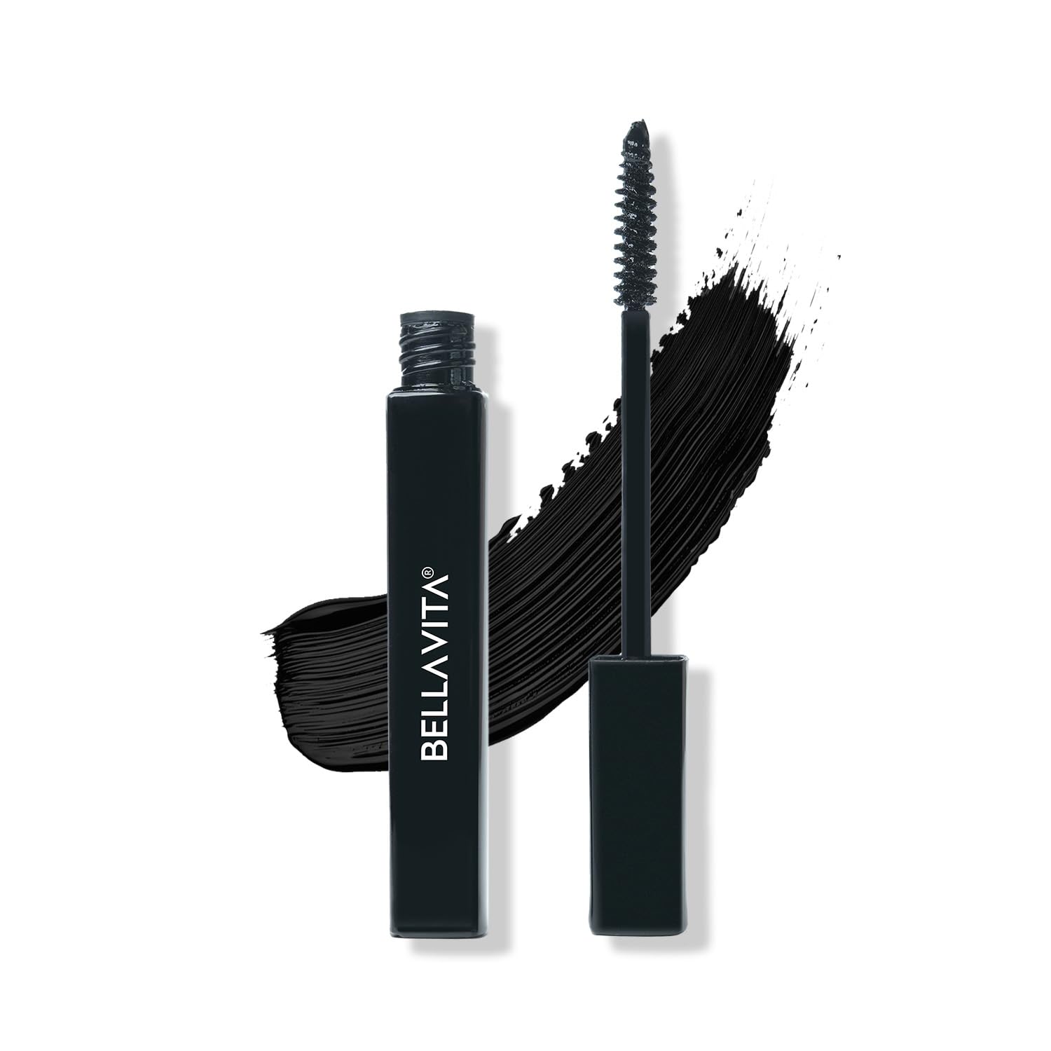 BELLAVITA Intense Drama Waterproof Mascara 8ml - Lengthening & Volumizing Mascara with Curl Lock Formula | Smudge-Proof, Waterproof, Jet Black | Perfect for Daily Wear, Night Out, and Special Occasions