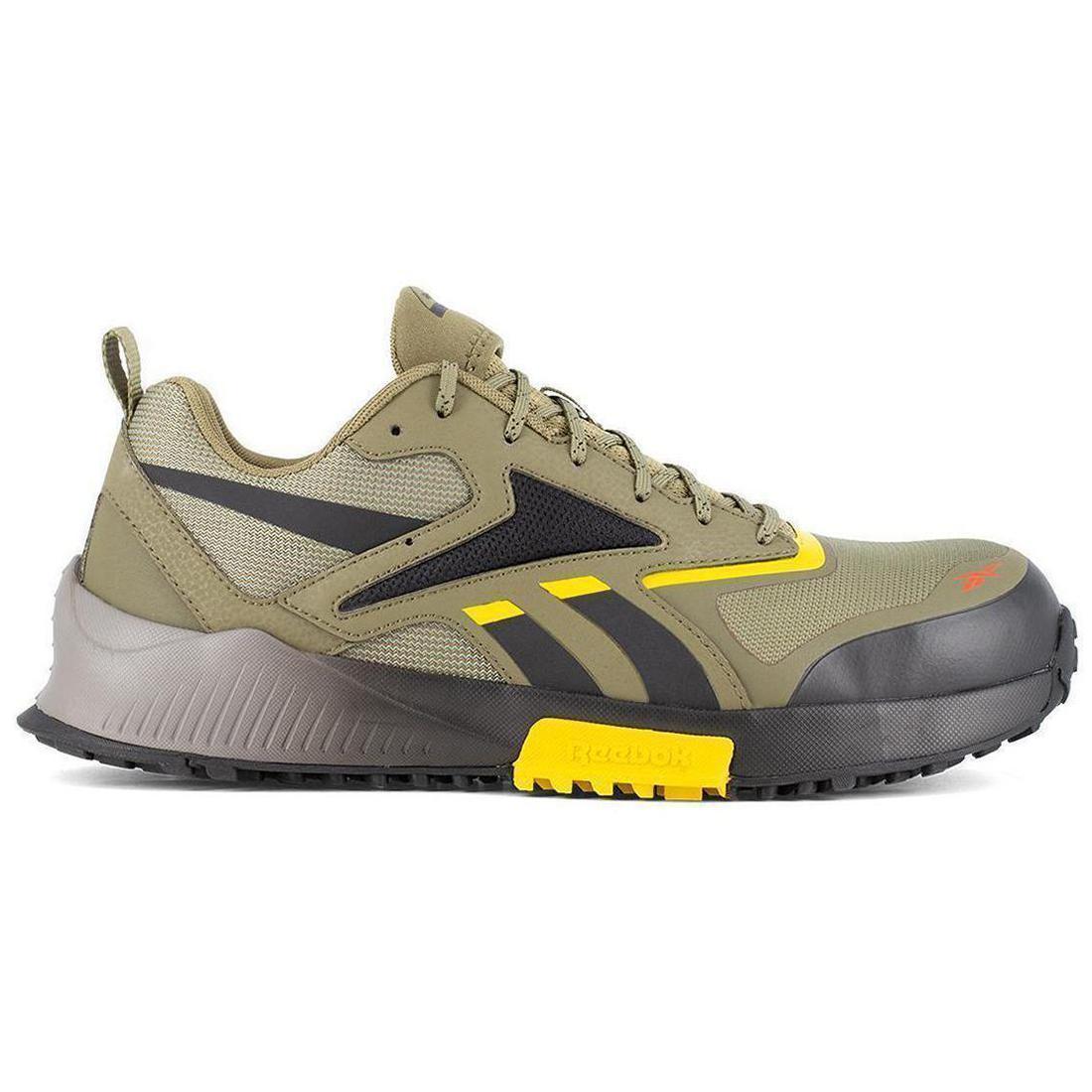 Lavante Trail 2 Composite Toe Athletic Work Shoes for Men - Lightweight Safety Shoes with Slip Resistance, Comfortable Work Boots for Construction, Hiking & Outdoor Activities (Green)