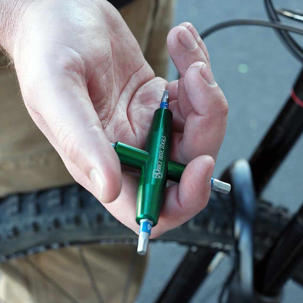 Abbey Bike Tools - 4-in-1 Multi-Function Bicycle Repair Tool for Mountain & Road Bikes | Compact Cycling Accessories for On-the-Go Repairs & Maintenance
