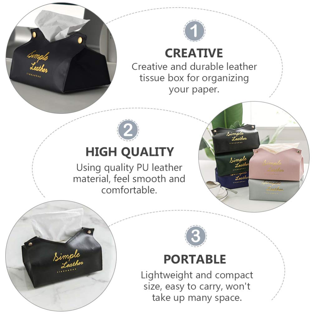 1pc PU Leather Napkin Holder Box - Stylish Paper Towel & Napkin Storage Container for Kitchen, Dining Table, Office, and Restaurant Use