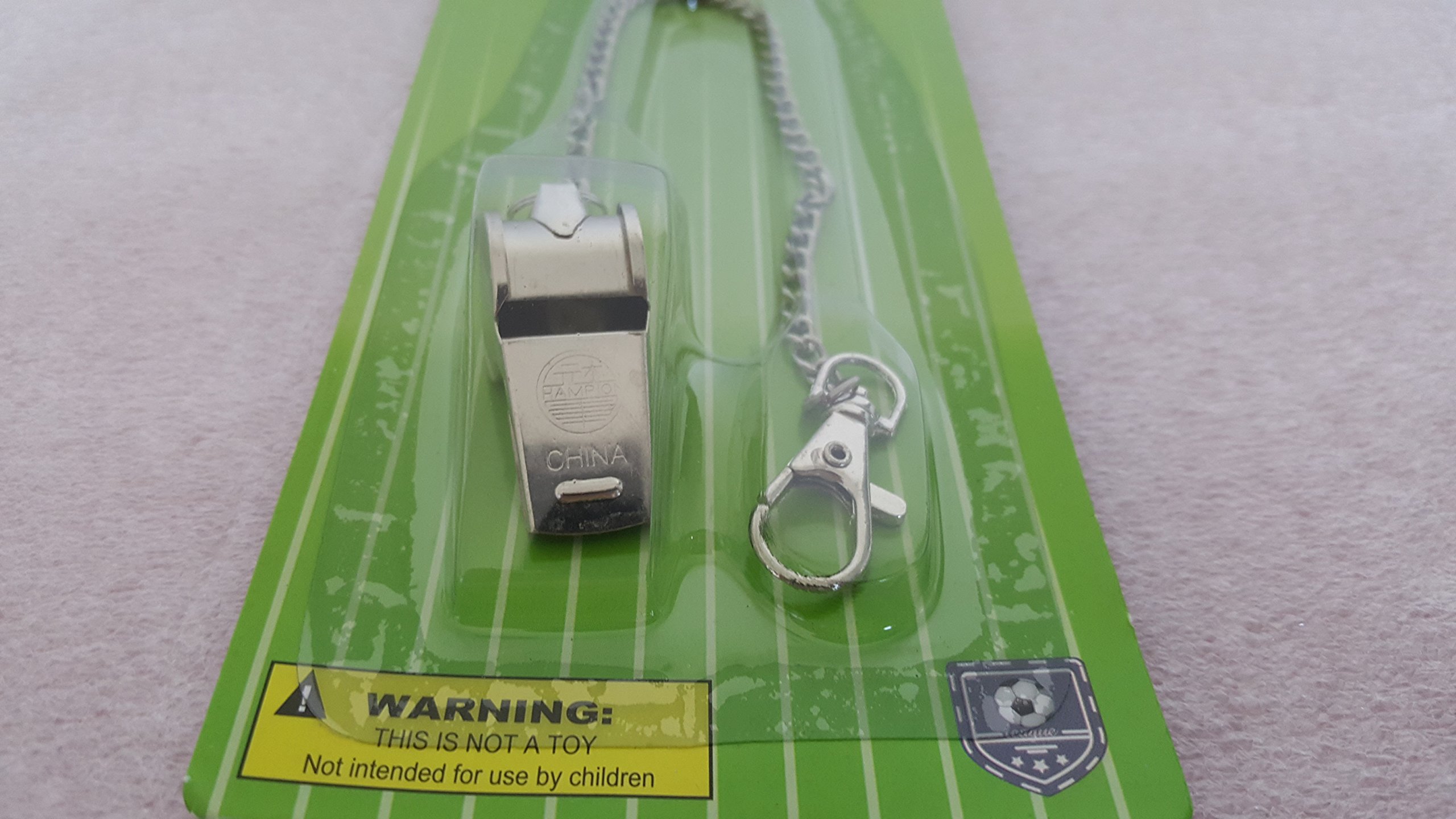 Bulk Whistles with Chain - Silver Metal Safety Whistle for Sports, Lifeguards, Coaches, and Emergency Situations