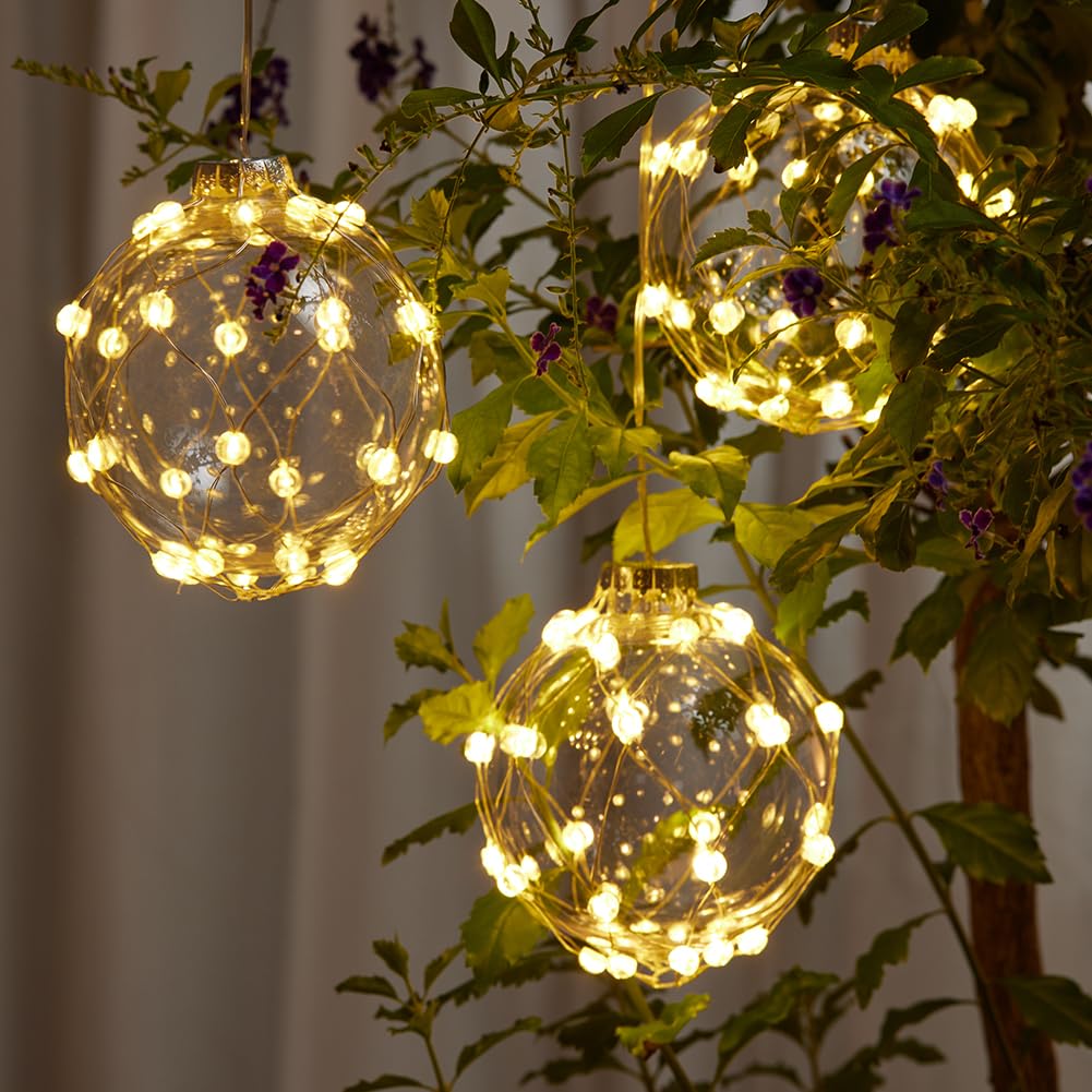FURORA LIGHTING 32 LED Waterproof Bubble String Lights - Pack of 3, Outdoor Hanging Fairy Lights for Wedding, Party, Garden, Patio & Yard Decor (Battery Included) | Create Magical Ambiance for Evening Gatherings & Romantic Nights