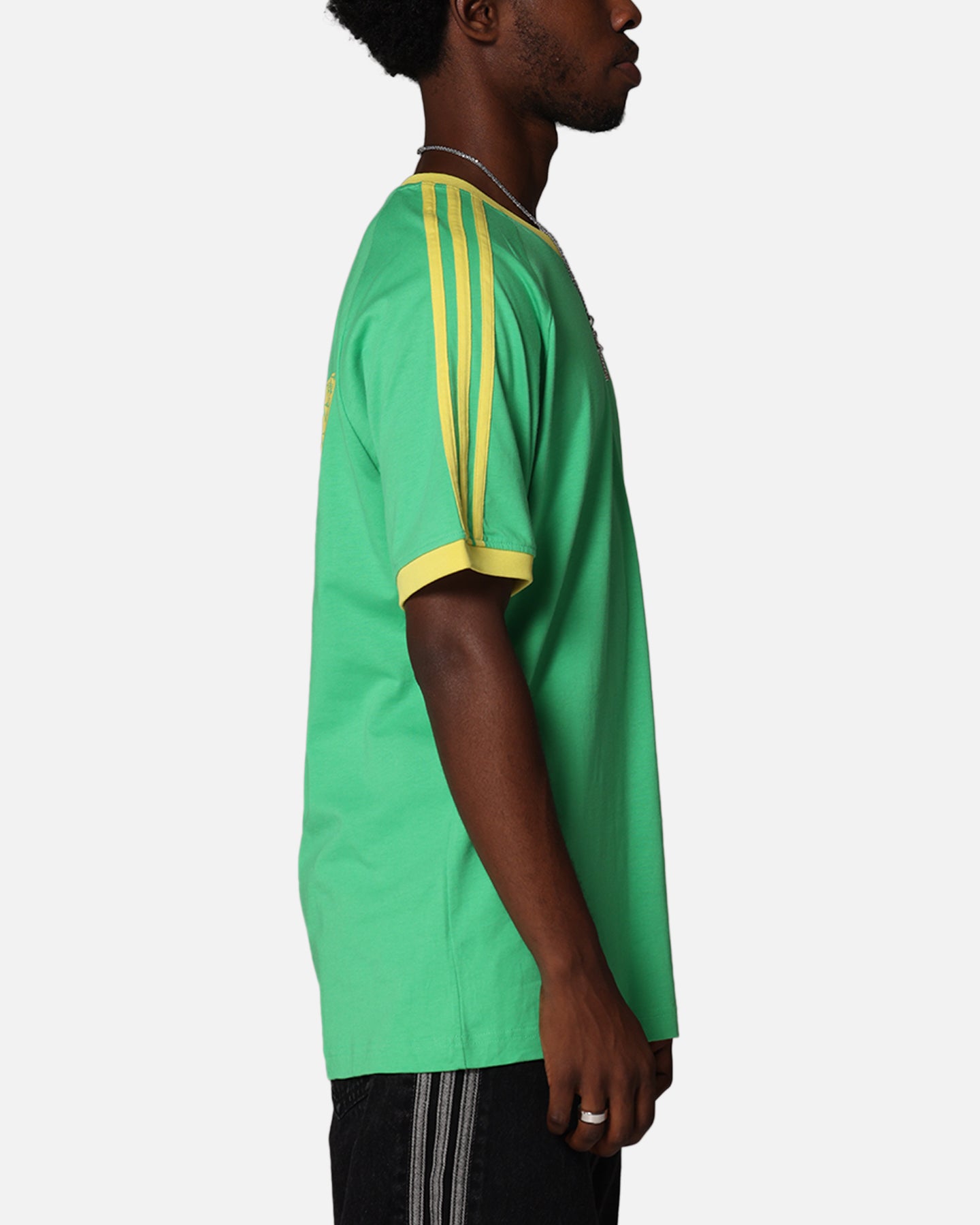 Adidas Monogram Cali T-Shirt for Men - Green Cotton Casual Tee - Perfect for Gym, Streetwear & Everyday Outfits