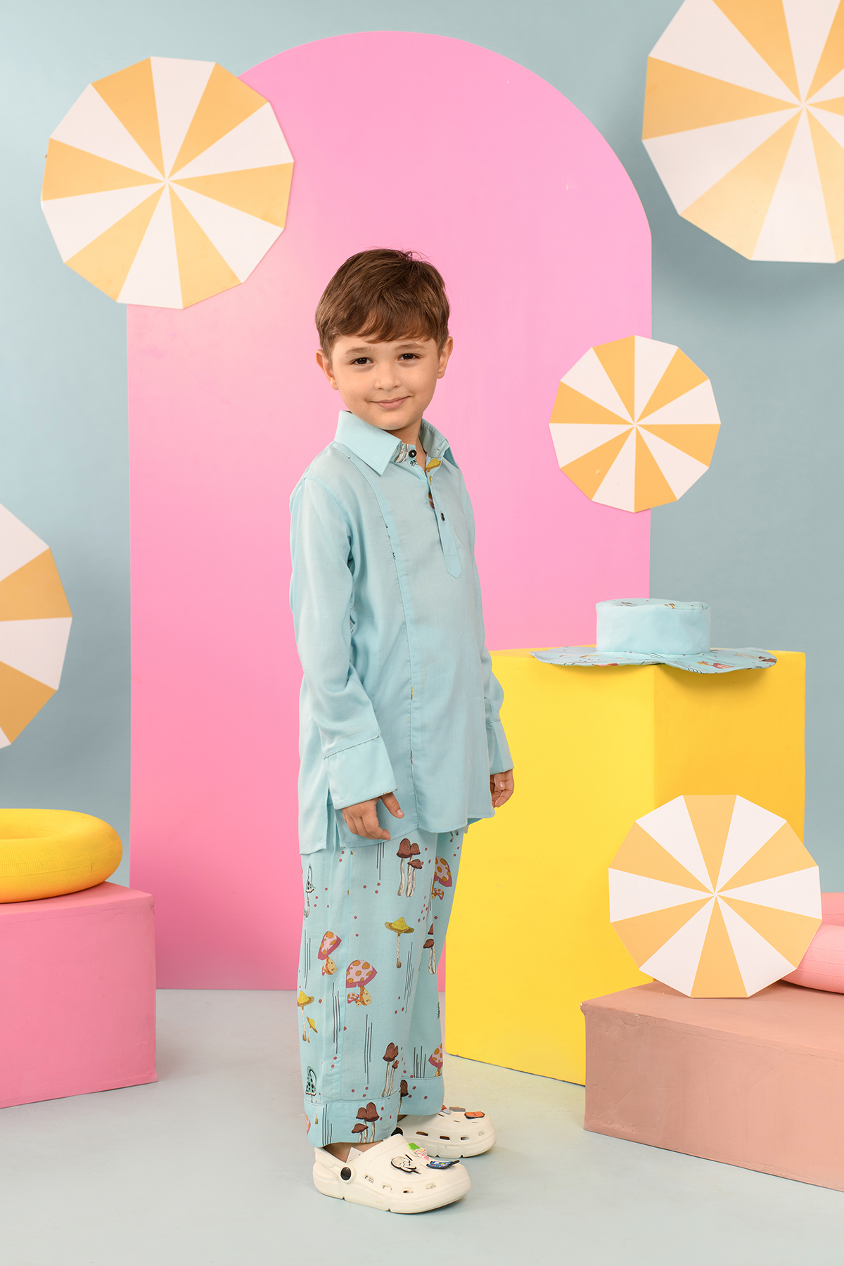 Mellea Boys Blue Kurta & Pant Set - Traditional Indian Ethnic Wear for Festivals, Weddings & Special Occasions