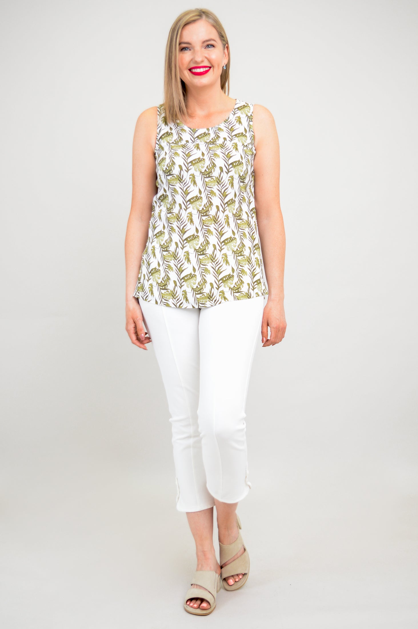 Dena Tank Top - Breathable Linen Bamboo Blend Women's Shirt for Summer | Casual Wear, Beach Outfits, and Layering