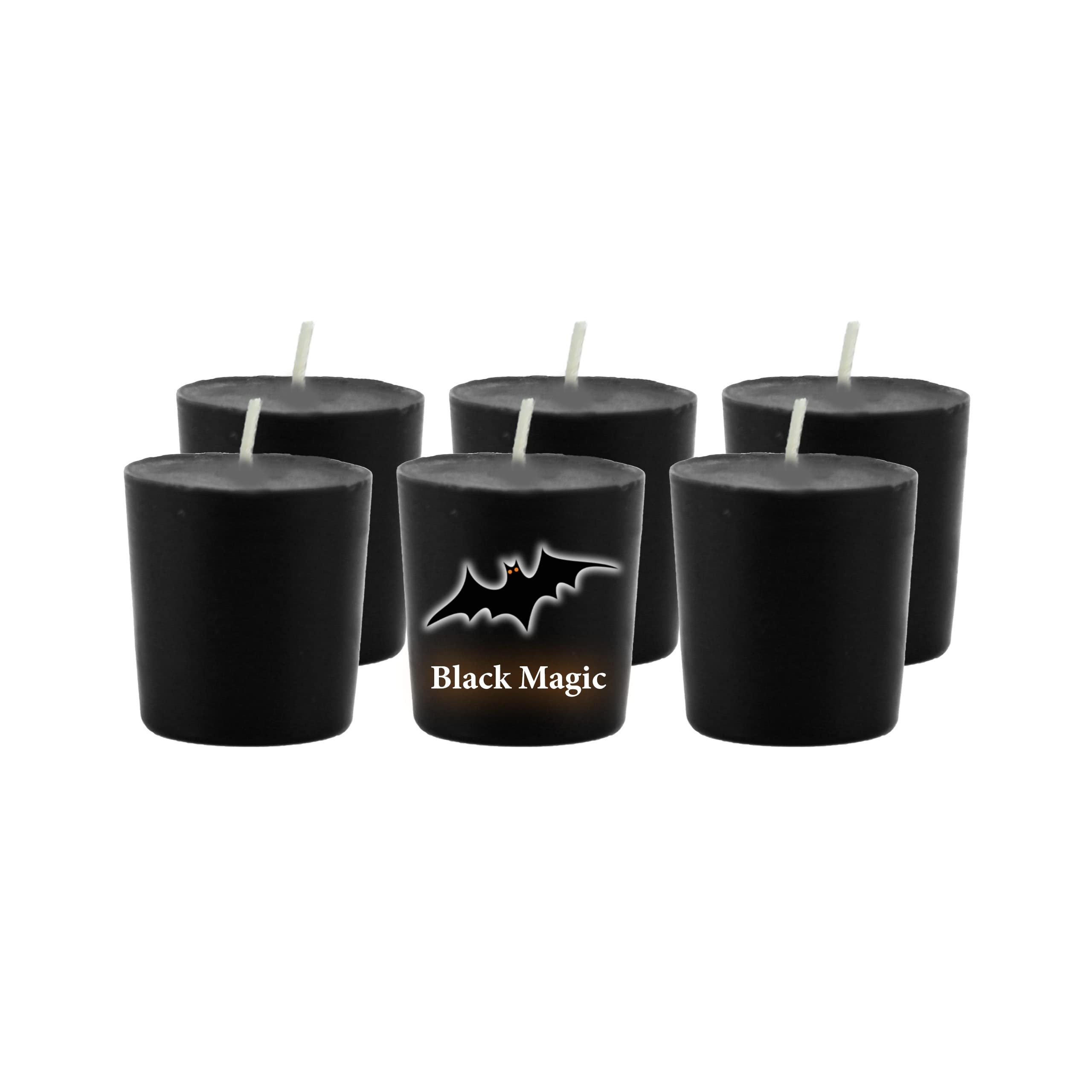 Black Magic Scented Votive Candles - 15 Hour Long Burn Time, Made in USA (Pack of 6) - Perfect for Meditation, Relaxation & Home Decor