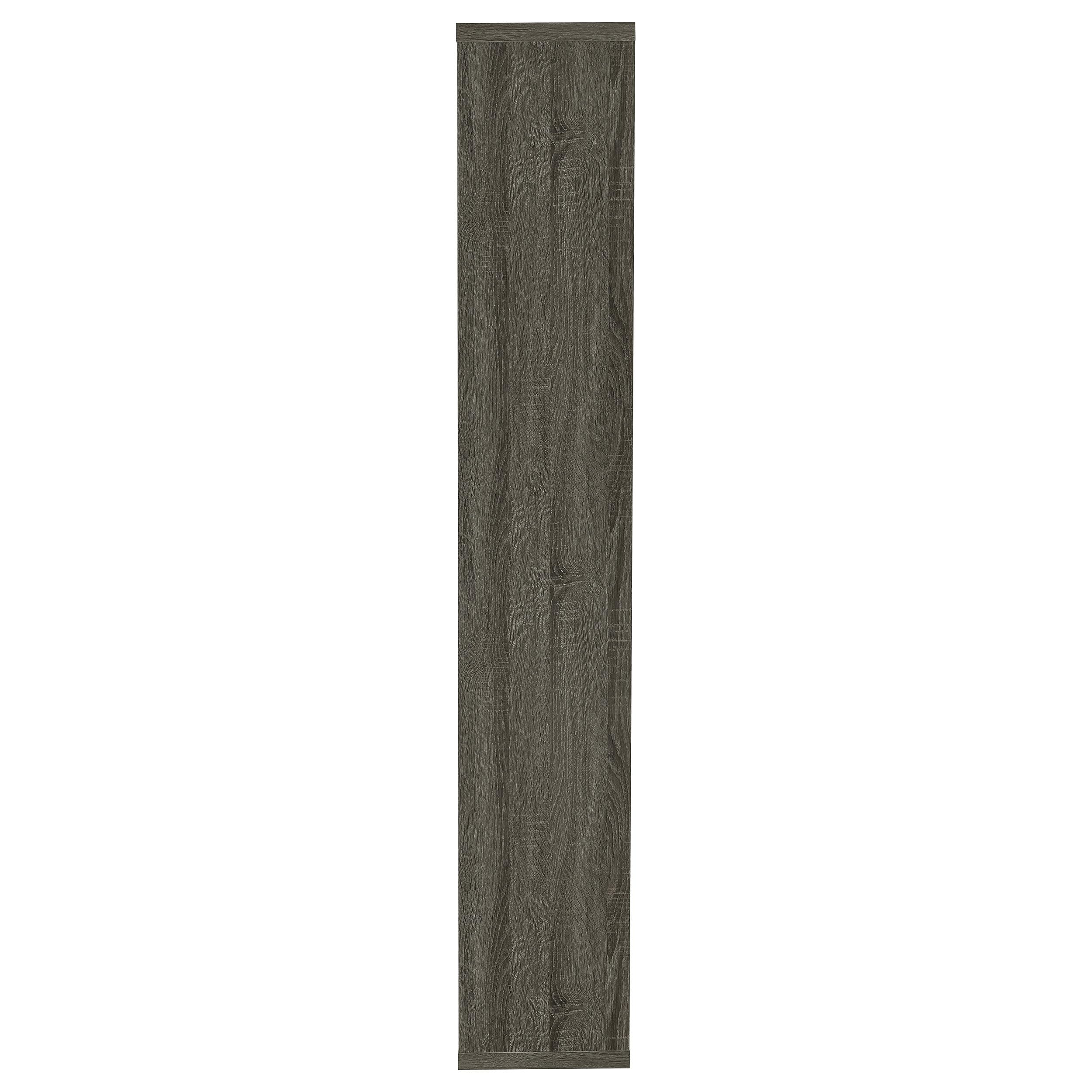 Coaster FINE Furniture 5-Tier Rectangular Bookcase - Weathered Grey Finish, Modern Bookshelf for Living Room, Office & Bedroom Storage & Organization