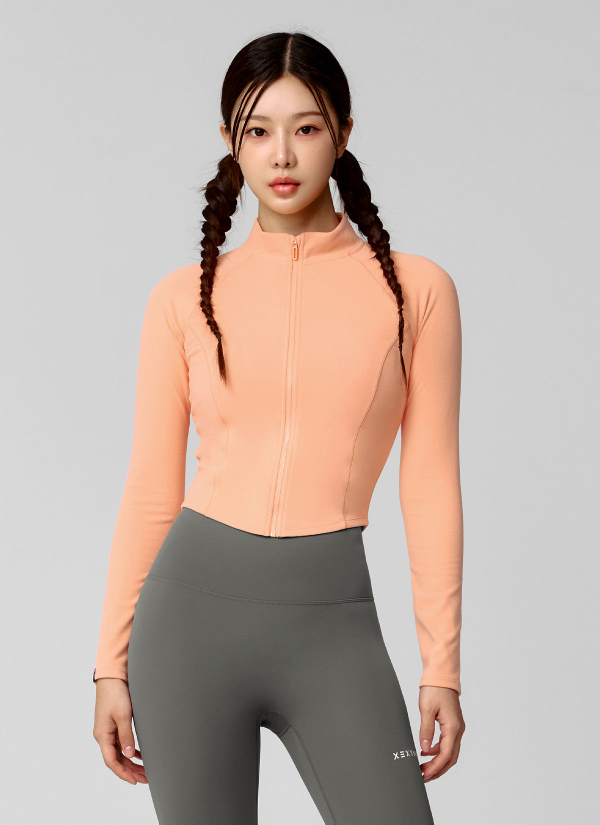 Active Crop Slim Fit Zip Up Jacket for Women - Lightweight Workout Running Hoodie - Gym Yoga Outdoor Sports
