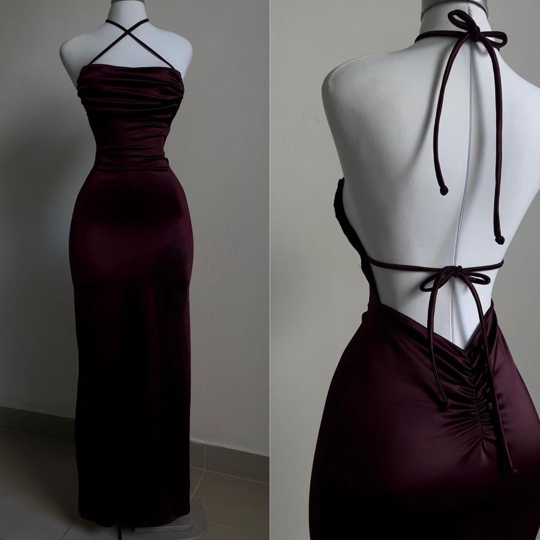 Elegant Backless Wine Red Sheath Long Prom Dress for Formal Evening Party | J3567 | Perfect for Homecoming, Prom Night, and Black Tie Events