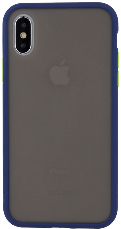 Apple iPhone 7 Hard Shell Case with Colored Buttons - Blue | Protective Cover for Everyday Use, Travel & Work