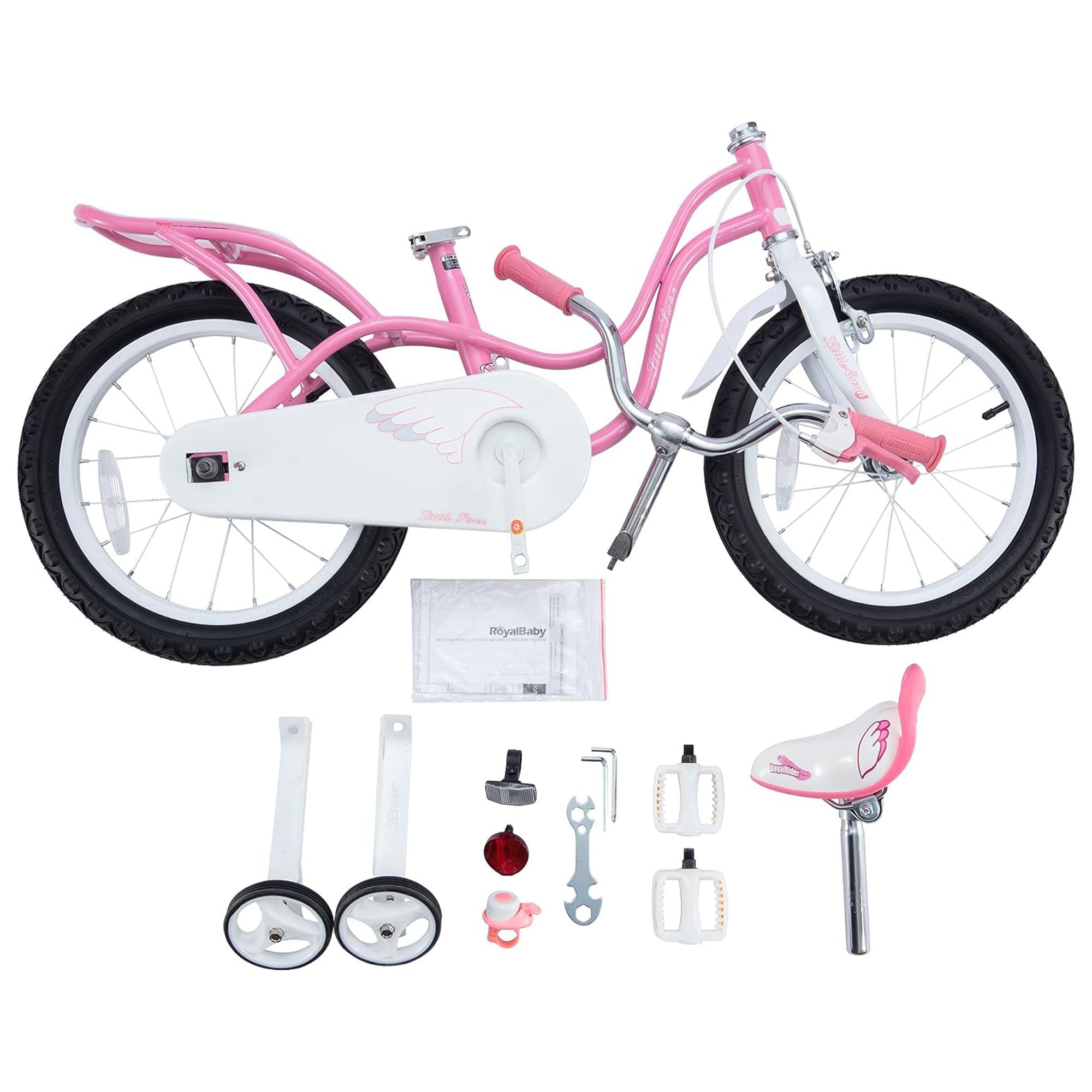 Royalbaby Princess Girls Bike 12-20 Inch Kids Bicycle with Basket for Ages 3-12 | Perfect for Outdoor Play, Park Rides & Neighborhood Adventures