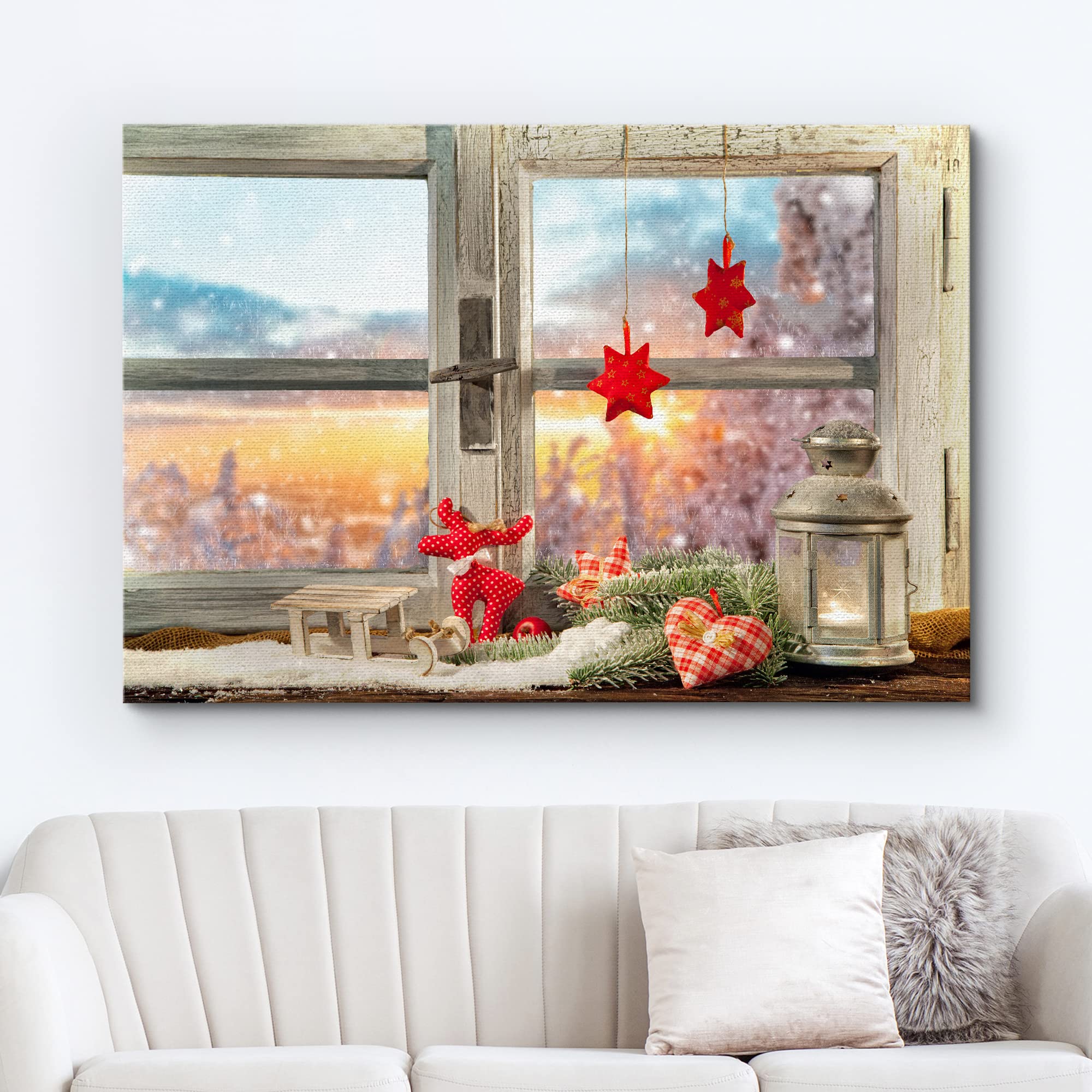 Wall26 Canvas Wall Art - Merry Christmas Pictures, Framed Canvas Prints for Home Decor (32x48 inches) - Perfect for Bedroom, Living Room & Holiday Gift Giving