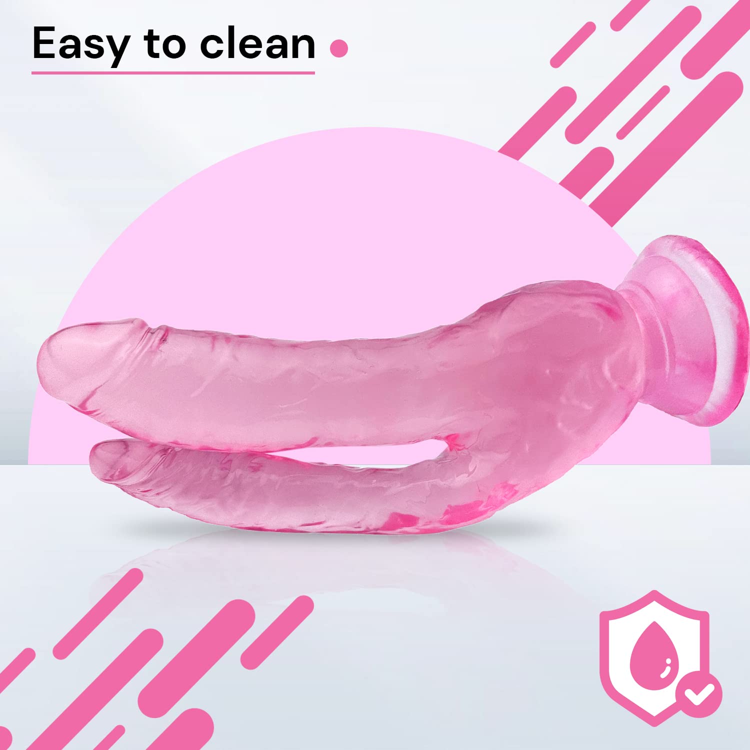 Flexible TPE Dual-Ended Dildo 12.5cm/3.3cm & 11.5cm/2.3cm - Vaginal & Anal Stimulation Sex Toy for Women with Suction Cup Base | Perfect for Couples Play & Solo Pleasure
