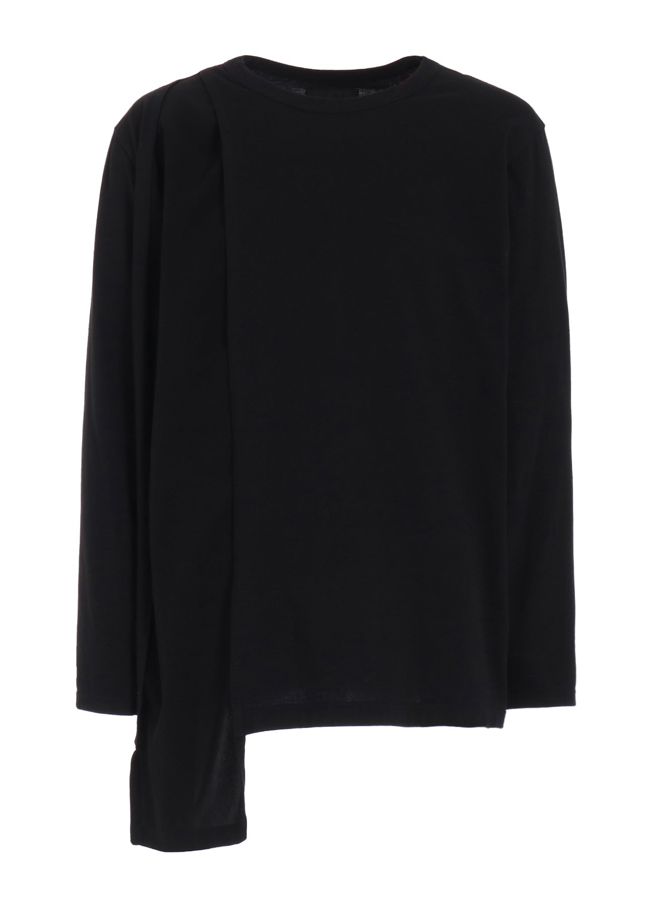 Stylish Cotton Jersey & Crepe de Chine Asymmetrical Long Sleeve T-Shirt - Perfect for Casual Wear, Office Outfits & Evening Events