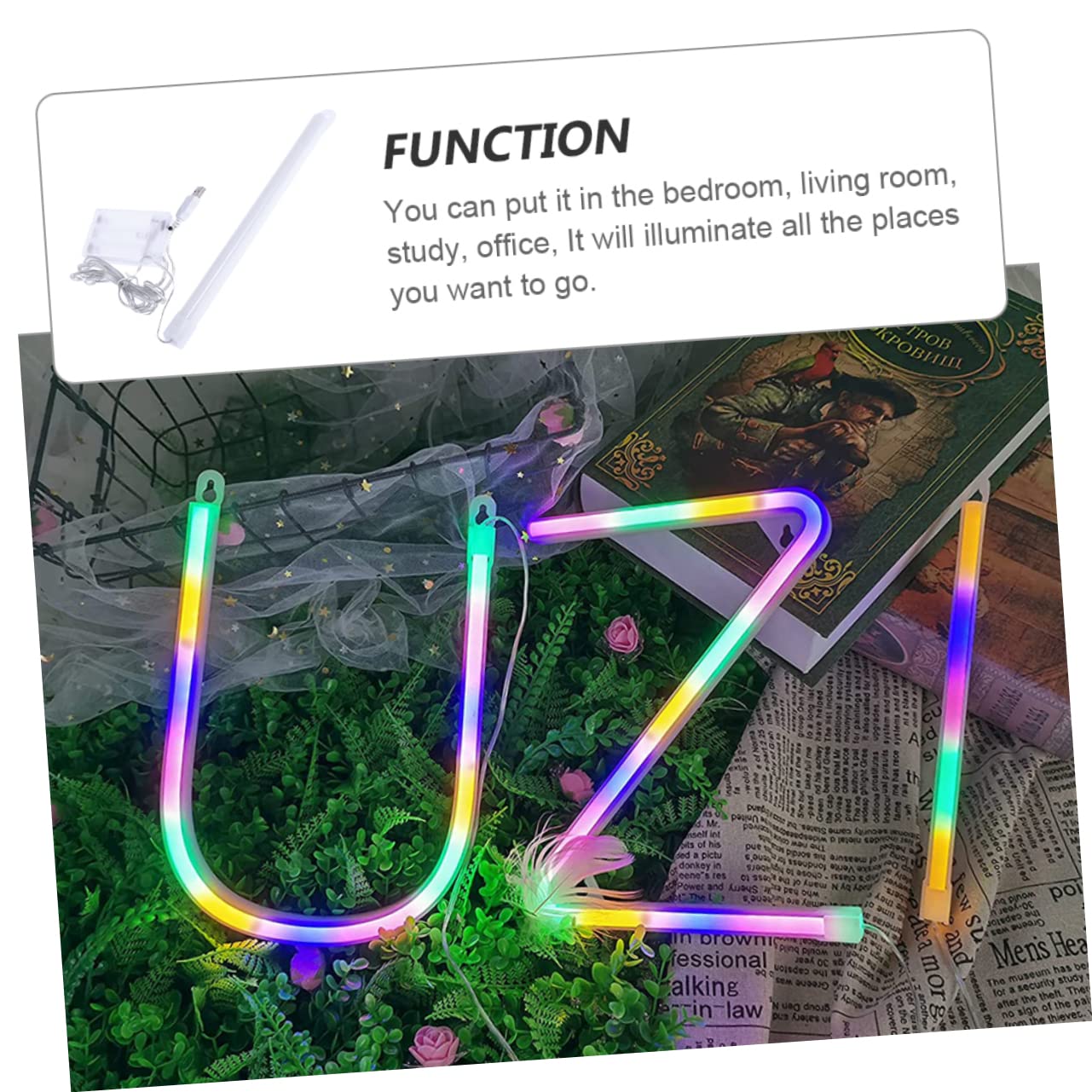 ARTIBETTER Neon Light Decor - LED Wall Lamp for Kids & Teens Room, Cool Neon Sign for Birthday Party Decorations - Perfect for Bedroom, Game Room, and Dorm Room Lighting
