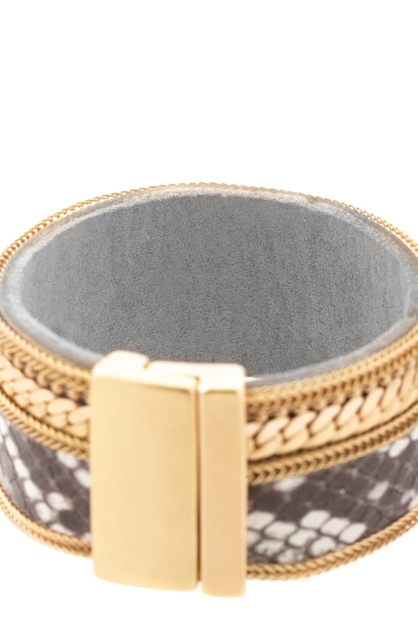 Snake Print Gold Chain Bracelet for Women - Fashion Jewelry Accessories for Party, Wedding & Everyday Wear
