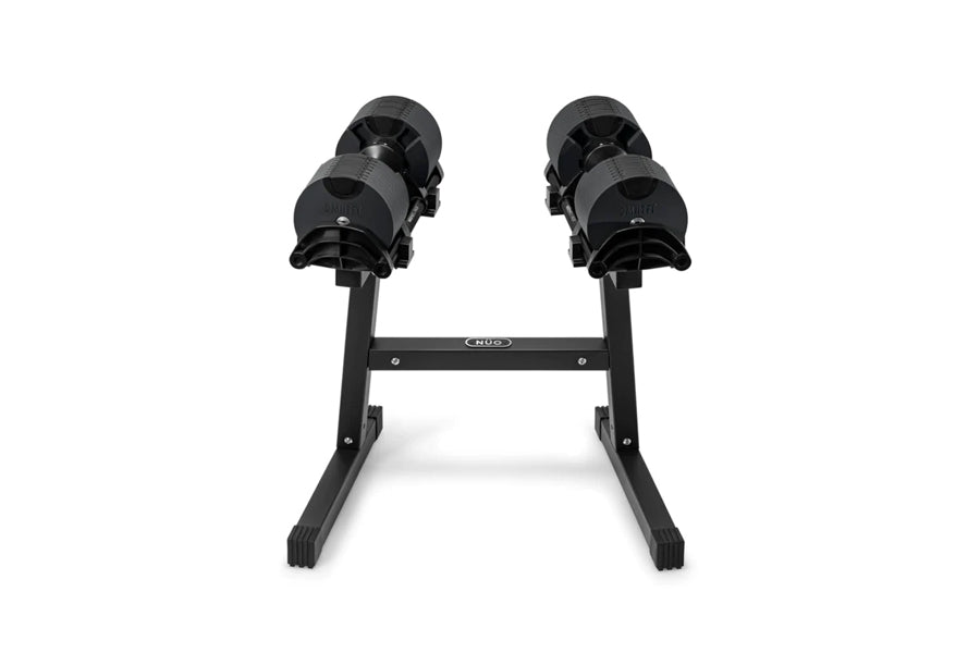 NÜOBELL 80lb Adjustable Dumbbells Set - Matte Black Weight Dumbbells for Home Gym, Strength Training & Fitness Workouts - Perfect for Men & Women