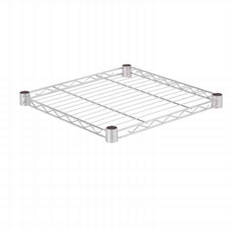 Honey Can Do SHF350C1818 18x18 Inch 250 Lb Capacity Chrome Wire Shelf - Heavy Duty Storage for Garage, Pantry, Closet & Laundry Room